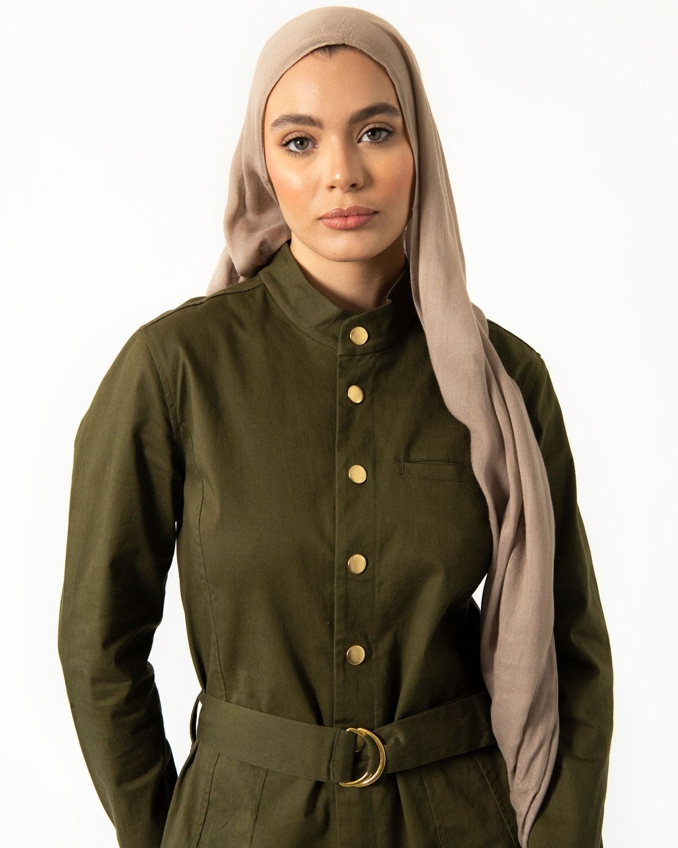 The Vanguard Jumpsuit: Long Sleeve Modest Jumpsuit, view 3
