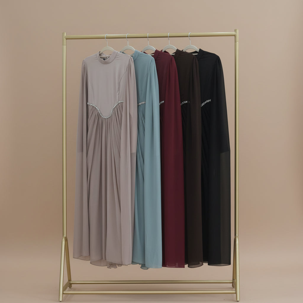 Elzira Crystal Detail Evening Maxi Dress, view 2