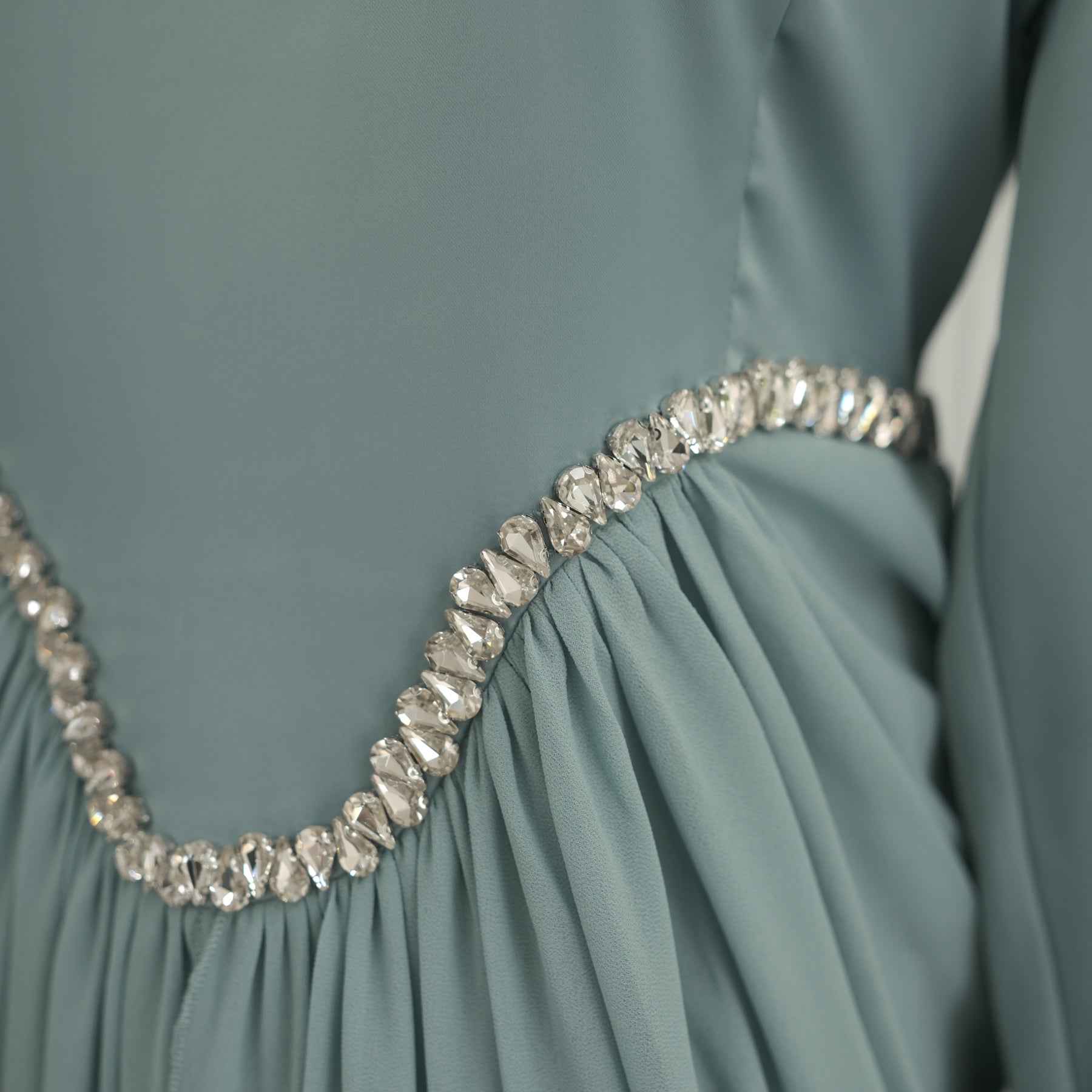 Elzira Crystal Detail Evening Maxi Dress, view 3