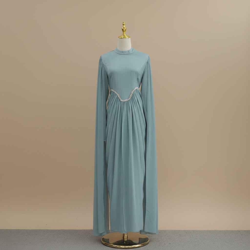 Elzira Crystal Detail Evening Maxi Dress, view 5