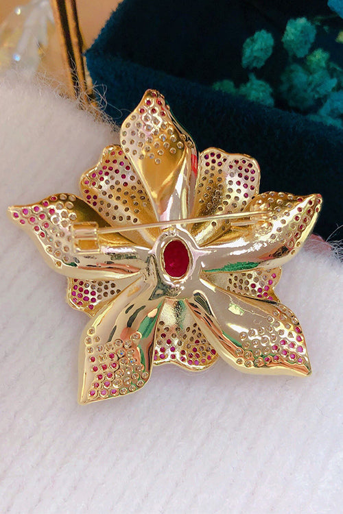 Margovil Blooming luxury Inspiring Elegance Flower Crystal Brooch, view 3