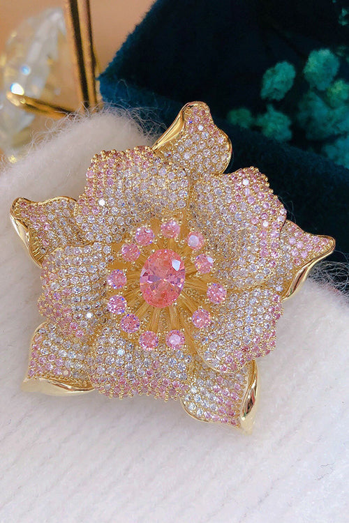 Margovil Blooming luxury Inspiring Elegance Flower Crystal Brooch by Margovil