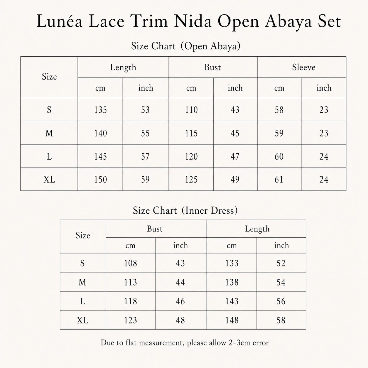 Lunéa Lace Trim Nida Open Abaya Set, view 5