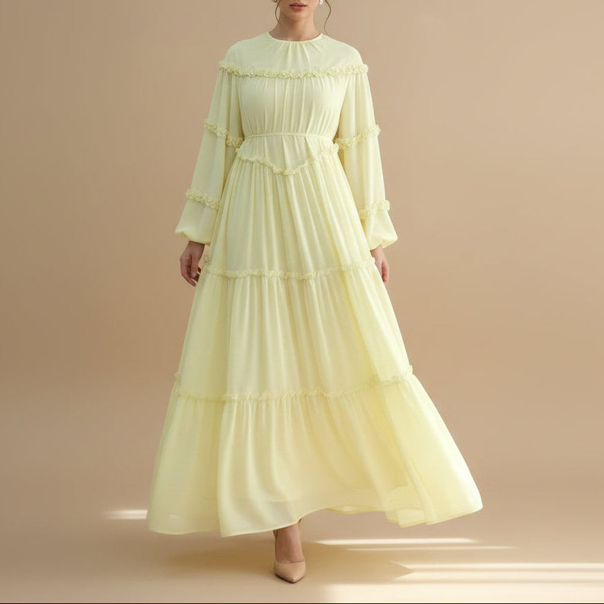 Amara Tiered Chiffon Maxi Dress, view 2