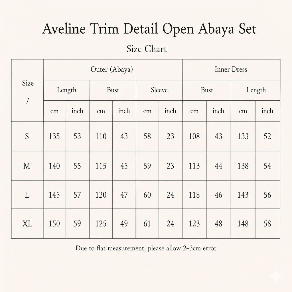 Aveline Trim Detail Open Abaya Set, view 5