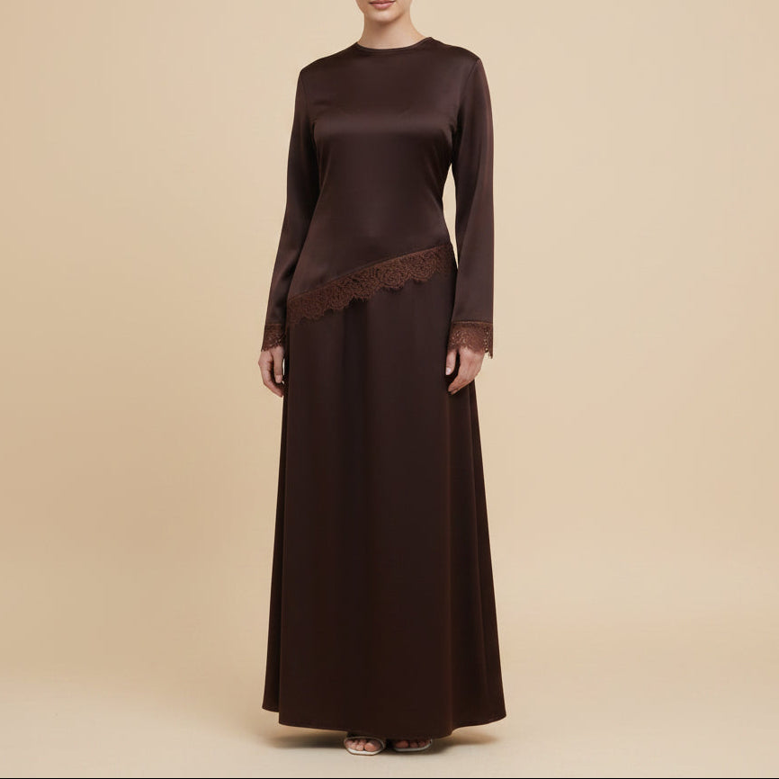 Celestine Satin Modest Co-Ord Set, view 3
