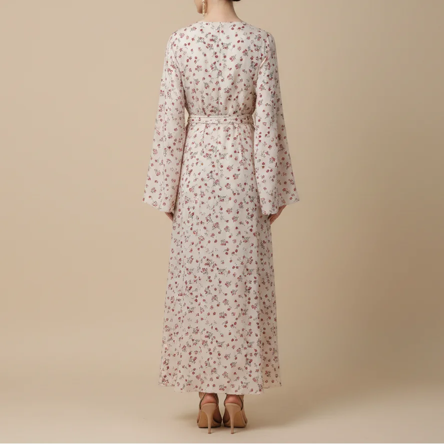 Rosalie Floral Modest Maxi Dress, view 6