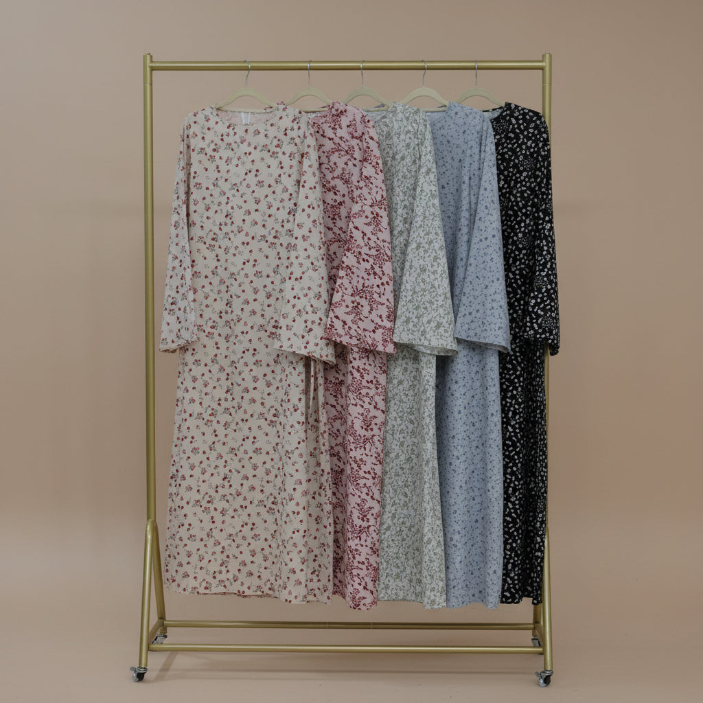 Rosalie Floral Modest Maxi Dress, view 8