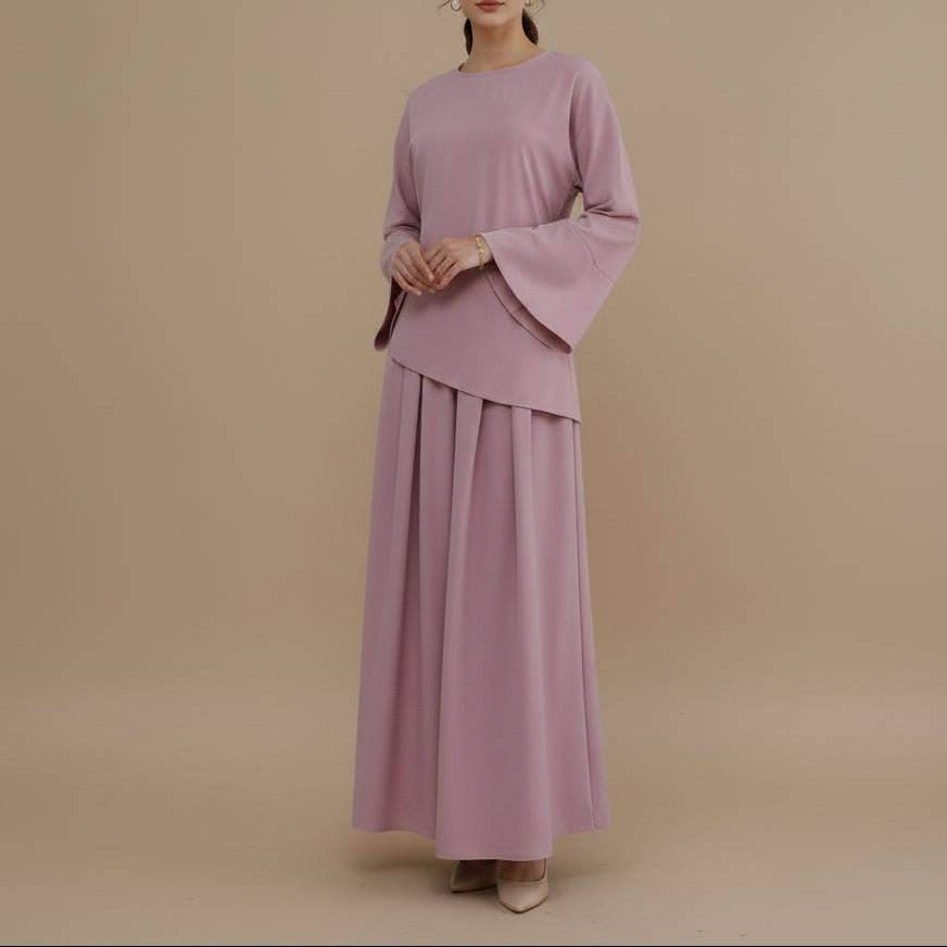 Liora Modest Tunic & Maxi Skirt Co-Ord Set, view 2