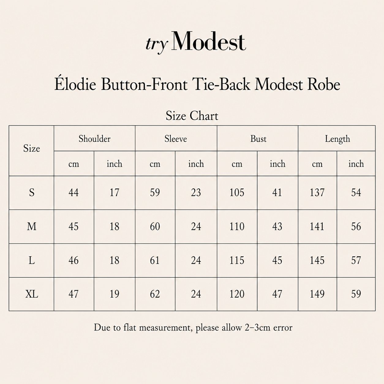 Élodie Button-Front Tie-Back Modest Robe, view 5