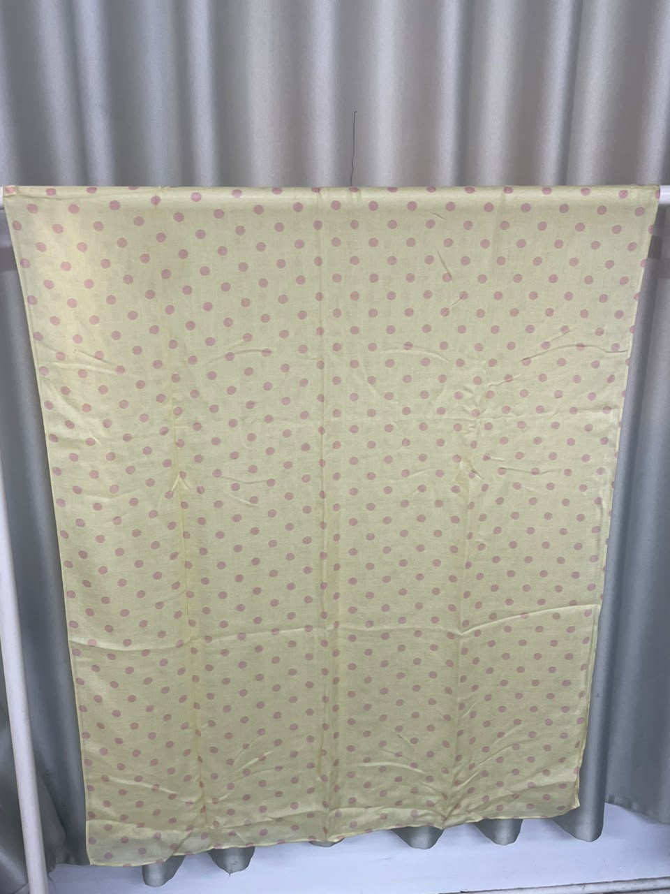 Butter Yellow Polka Dot Premium Modal Hijab, view 3