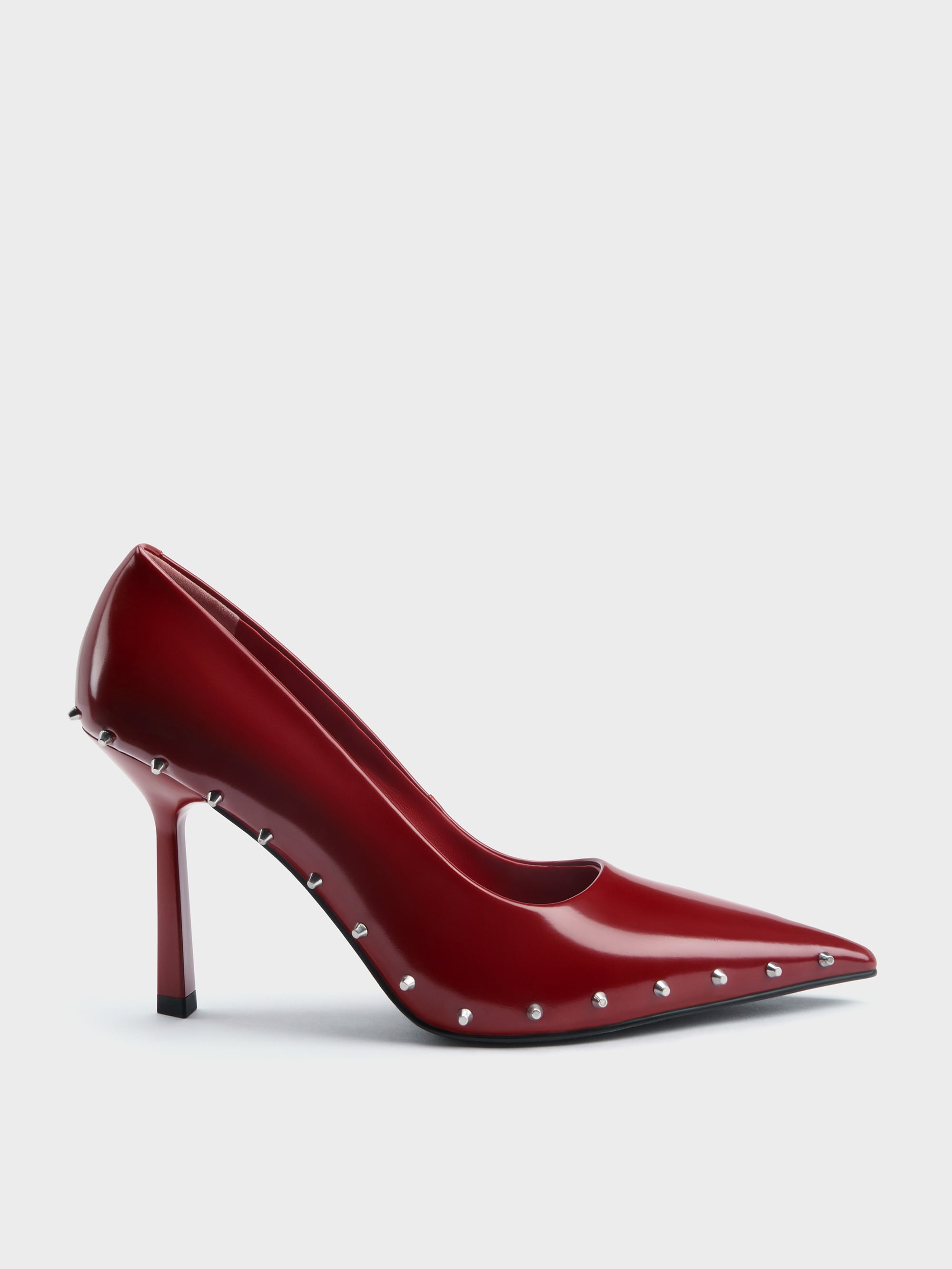 CHARLES & KEITH - Coralie Studded Pointed Pumps by Charles & Keith US