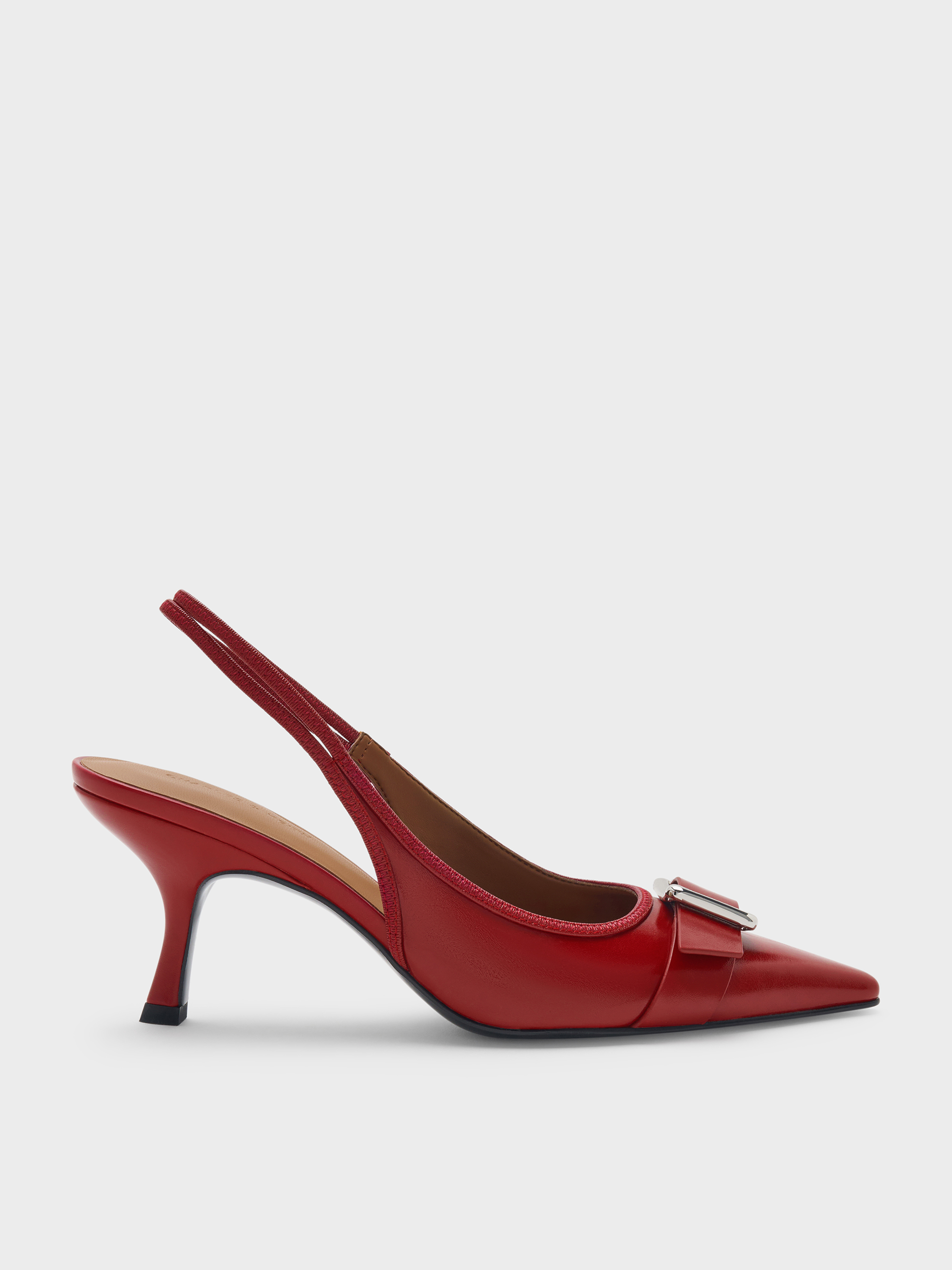 CHARLES & KEITH - Anita Buckled Pointed Slingback Pumps by Charles & Keith US