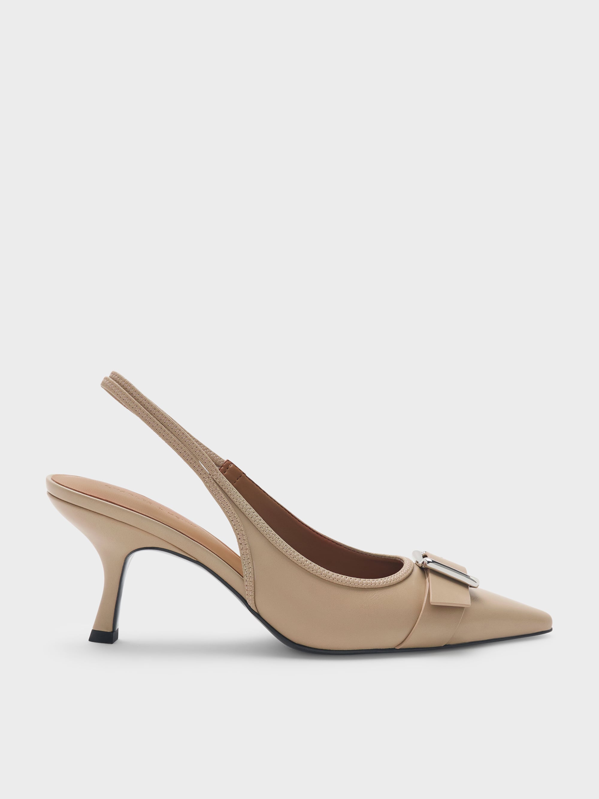 CHARLES & KEITH - Anita Buckled Pointed Slingback Pumps by Charles & Keith US