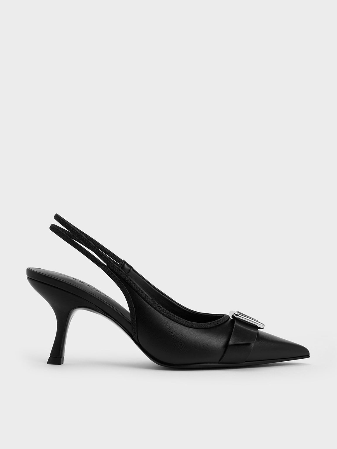 CHARLES & KEITH - Anita Buckled Pointed-Toe Slingback Pumps by Charles & Keith US