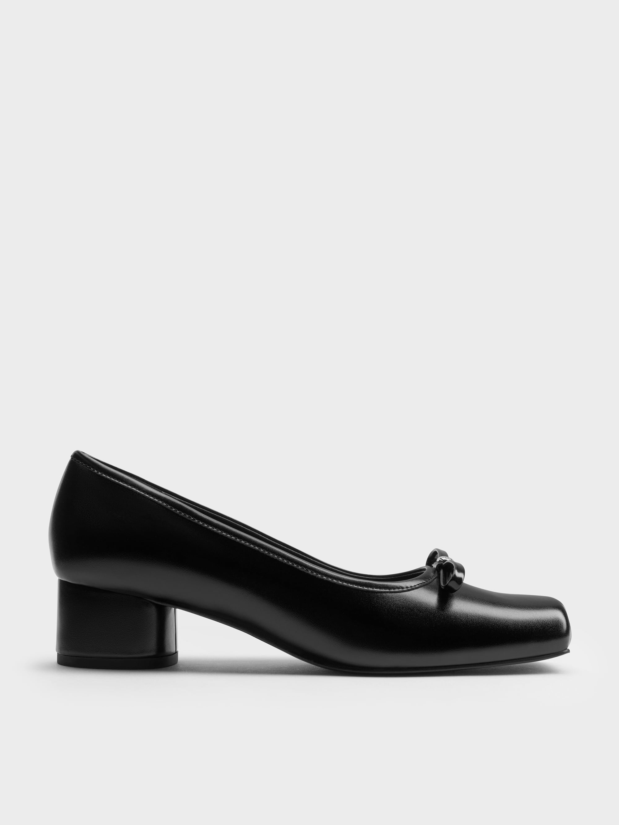 CHARLES & KEITH - Bow Square-Toe Pumps by Charles & Keith US