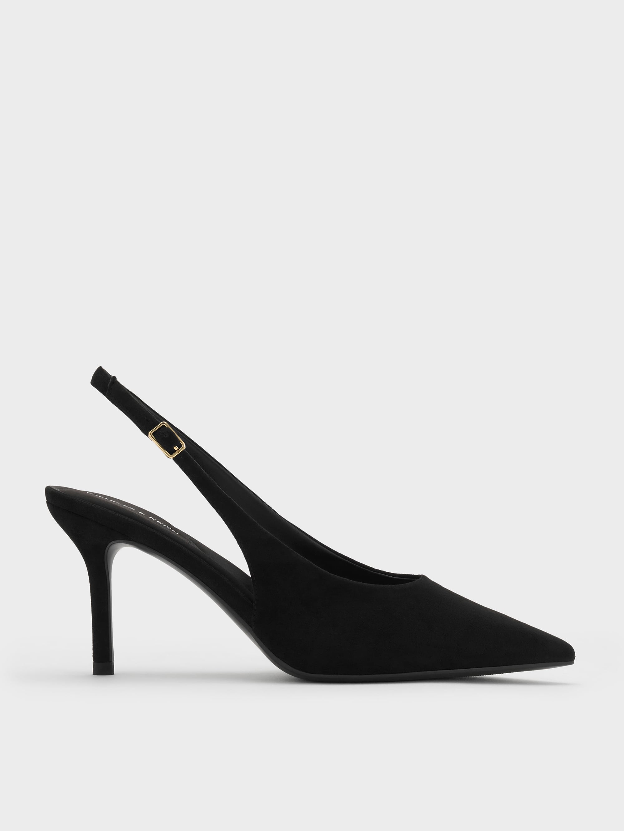 CHARLES & KEITH - Emelia Faux Suede Slingback Pumps by Charles & Keith US