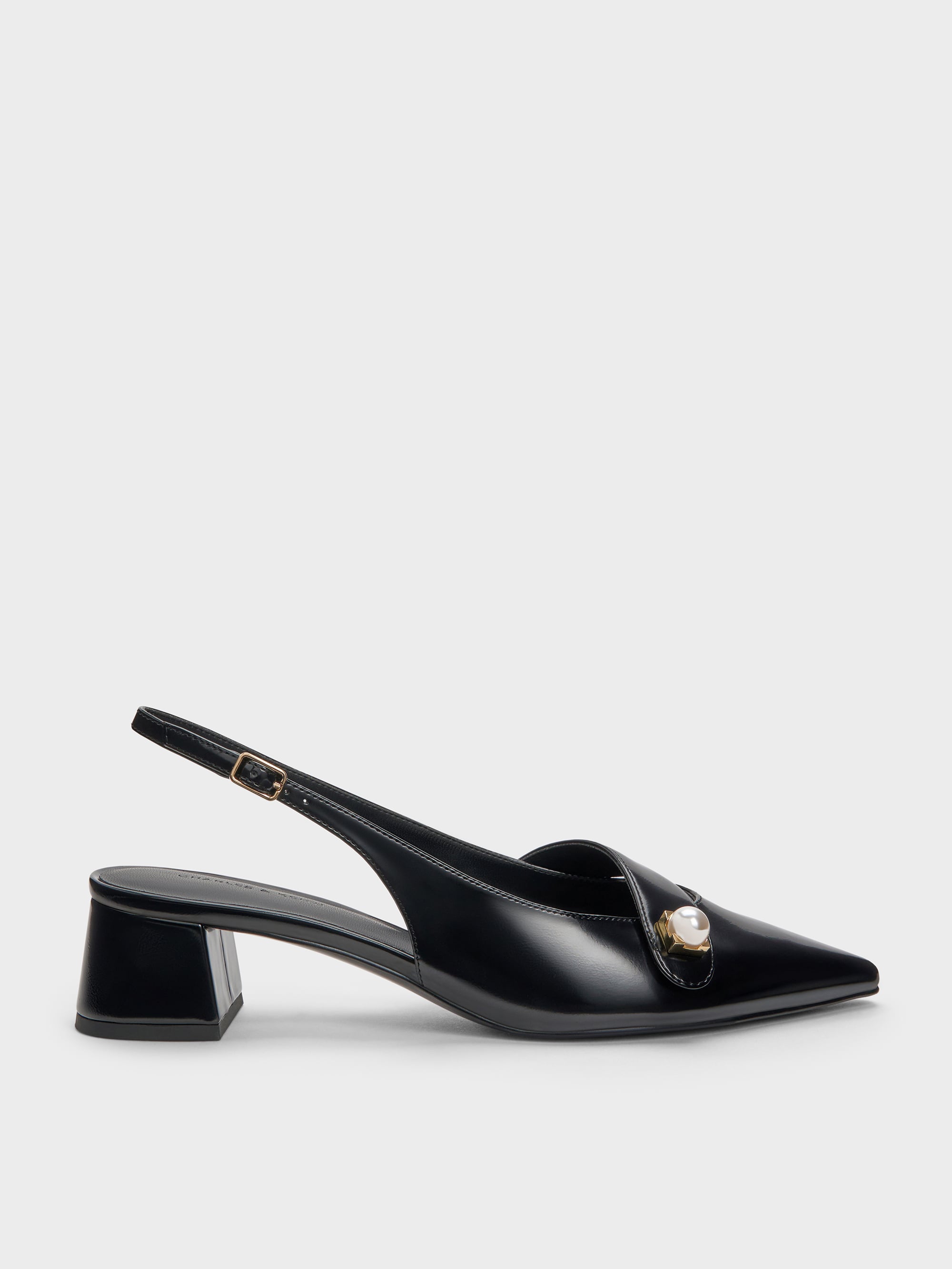 CHARLES & KEITH - Marie Pearl Slingback Pumps by Charles & Keith US