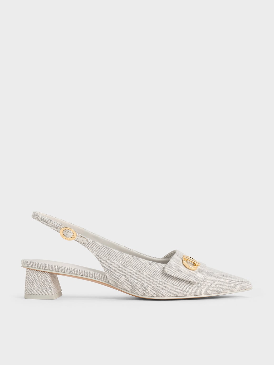 CHARLES & KEITH - Marley Tweed Slingback Pumps by Charles & Keith US