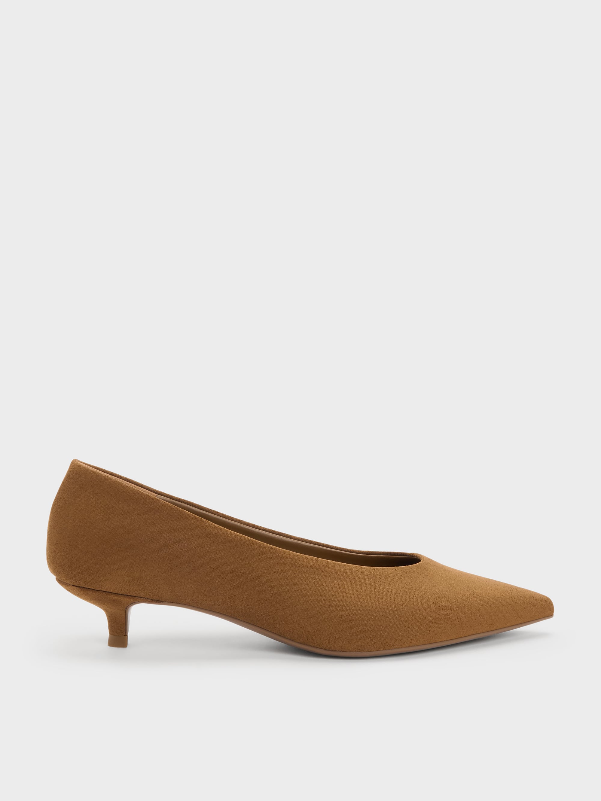 CHARLES & KEITH - Emelia Faux Suede Kitten Heels by Charles & Keith US