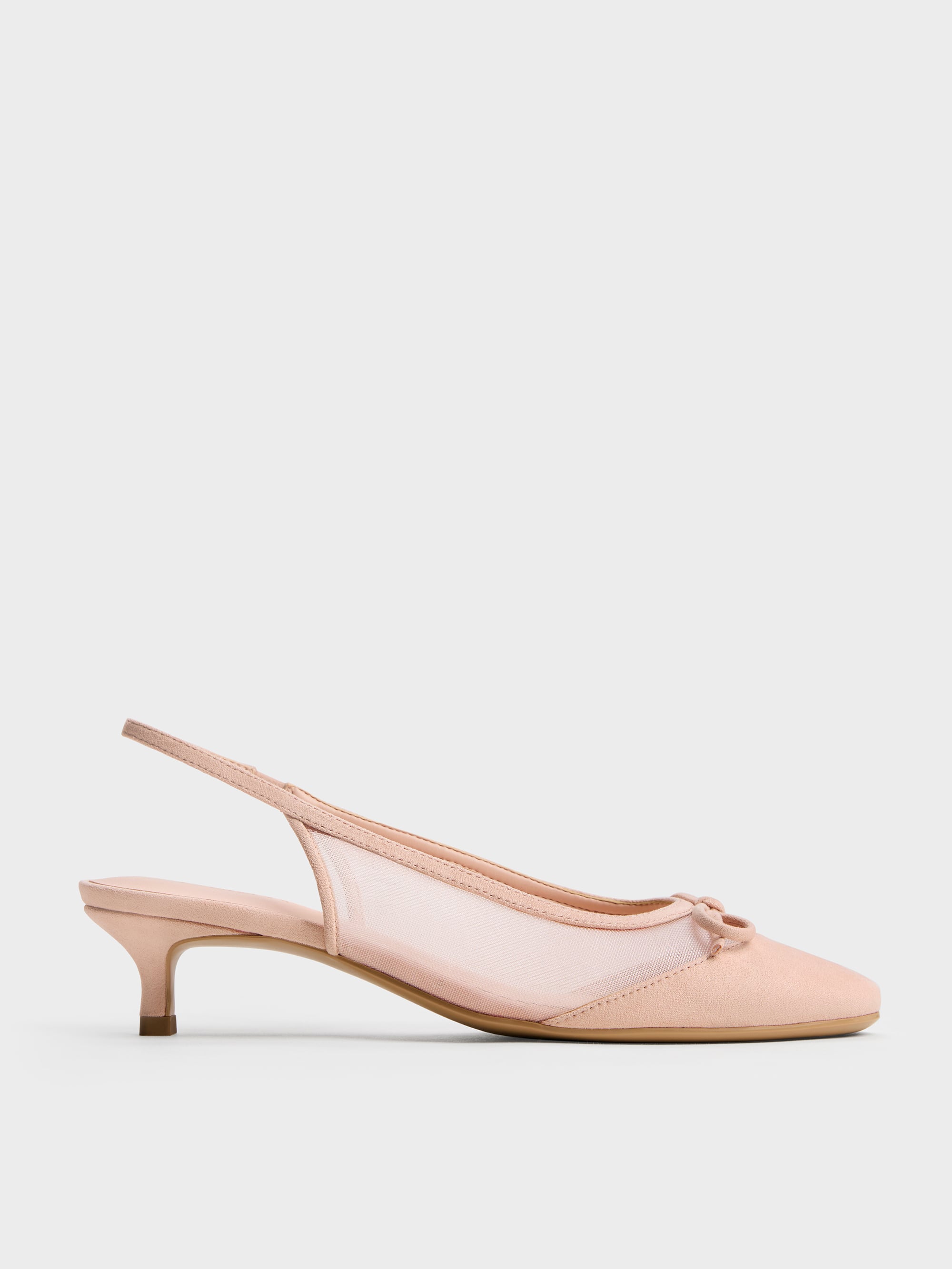 CHARLES & KEITH - Mulligan Mesh Bow Slingback Pumps by Charles & Keith US