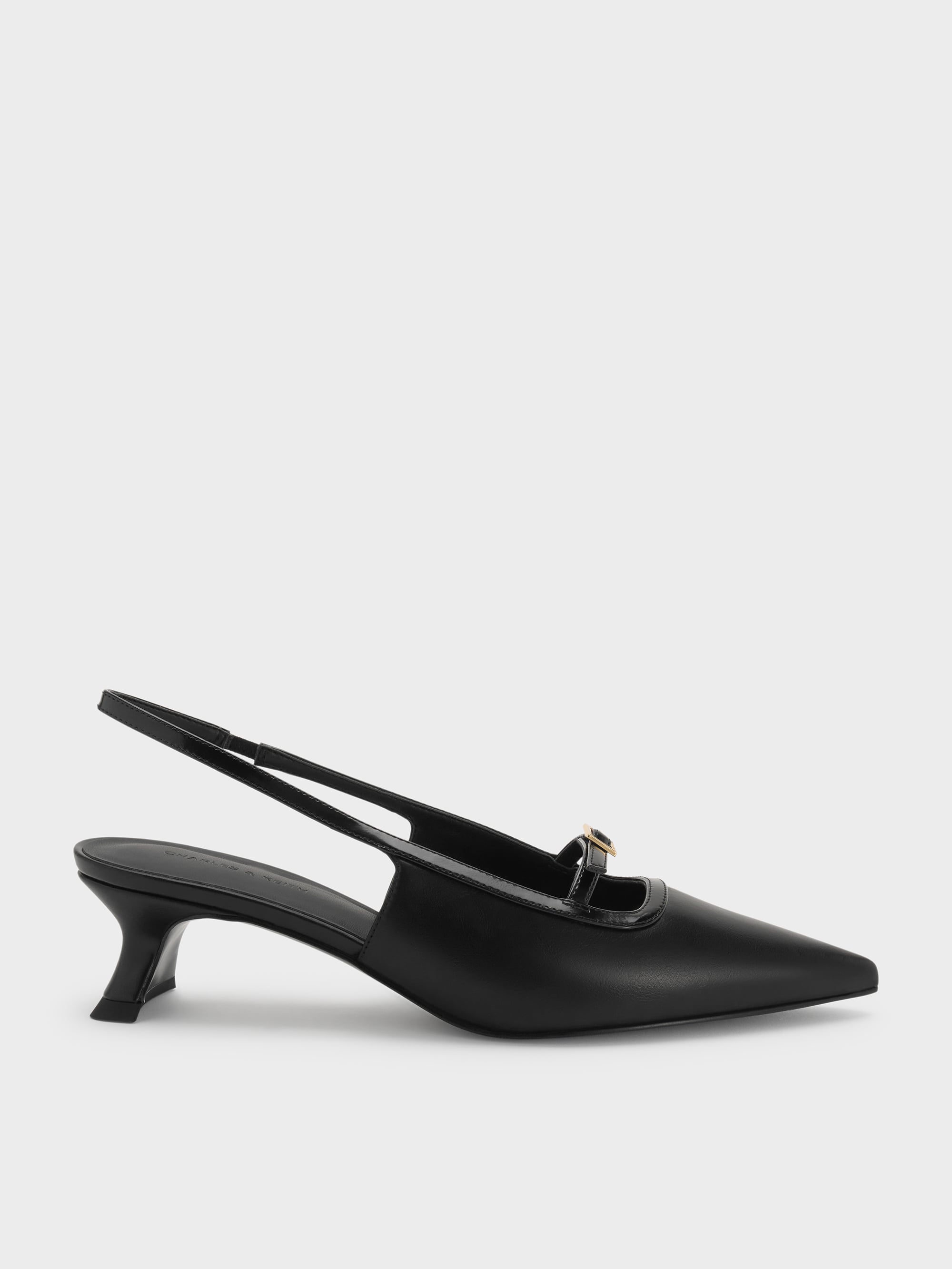 CHARLES & KEITH - Buckle-Strap Slingback Pumps by Charles & Keith US