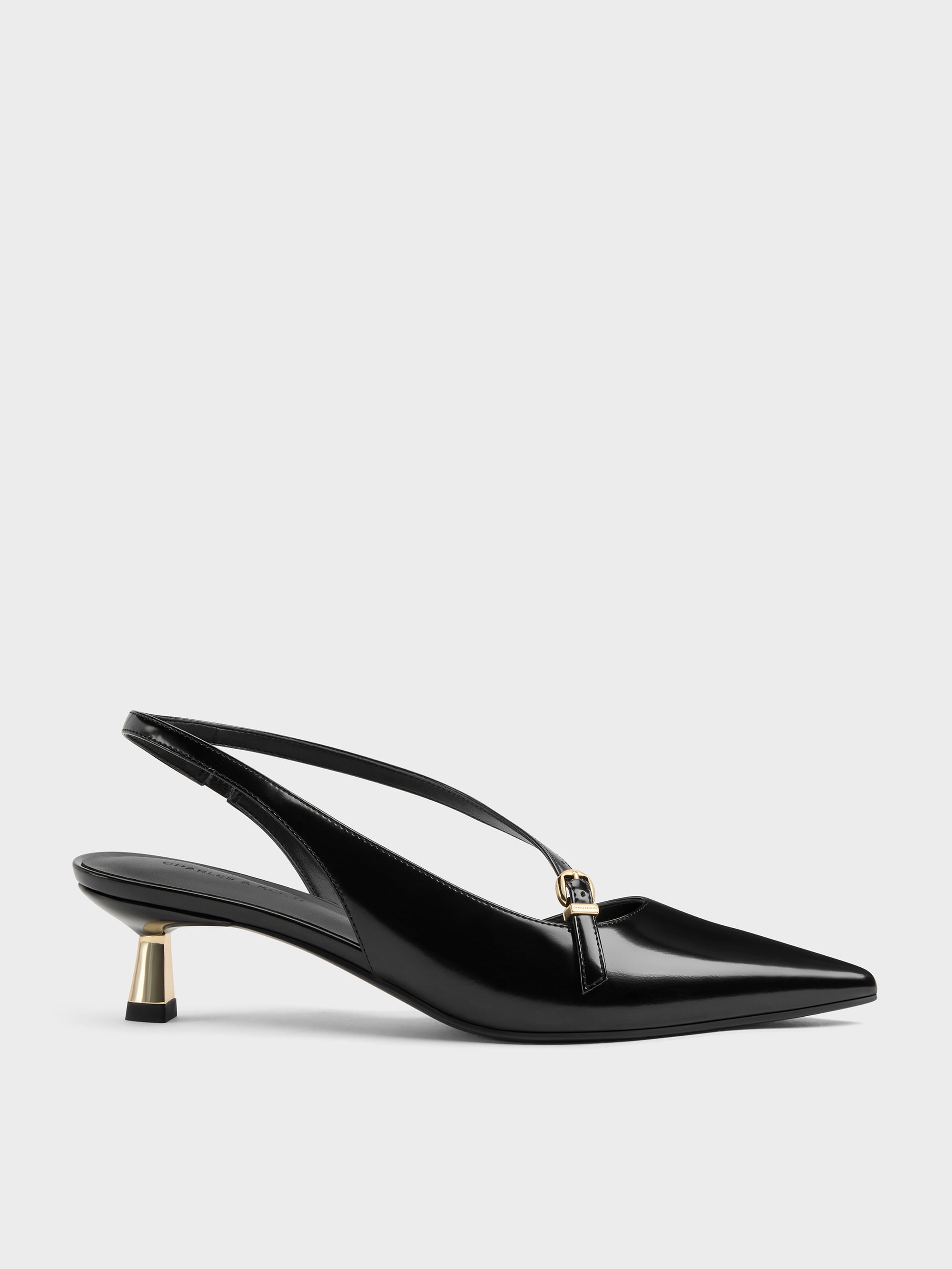 CHARLES & KEITH - Asymmetric D'Orsay Slingback Pumps by Charles & Keith US