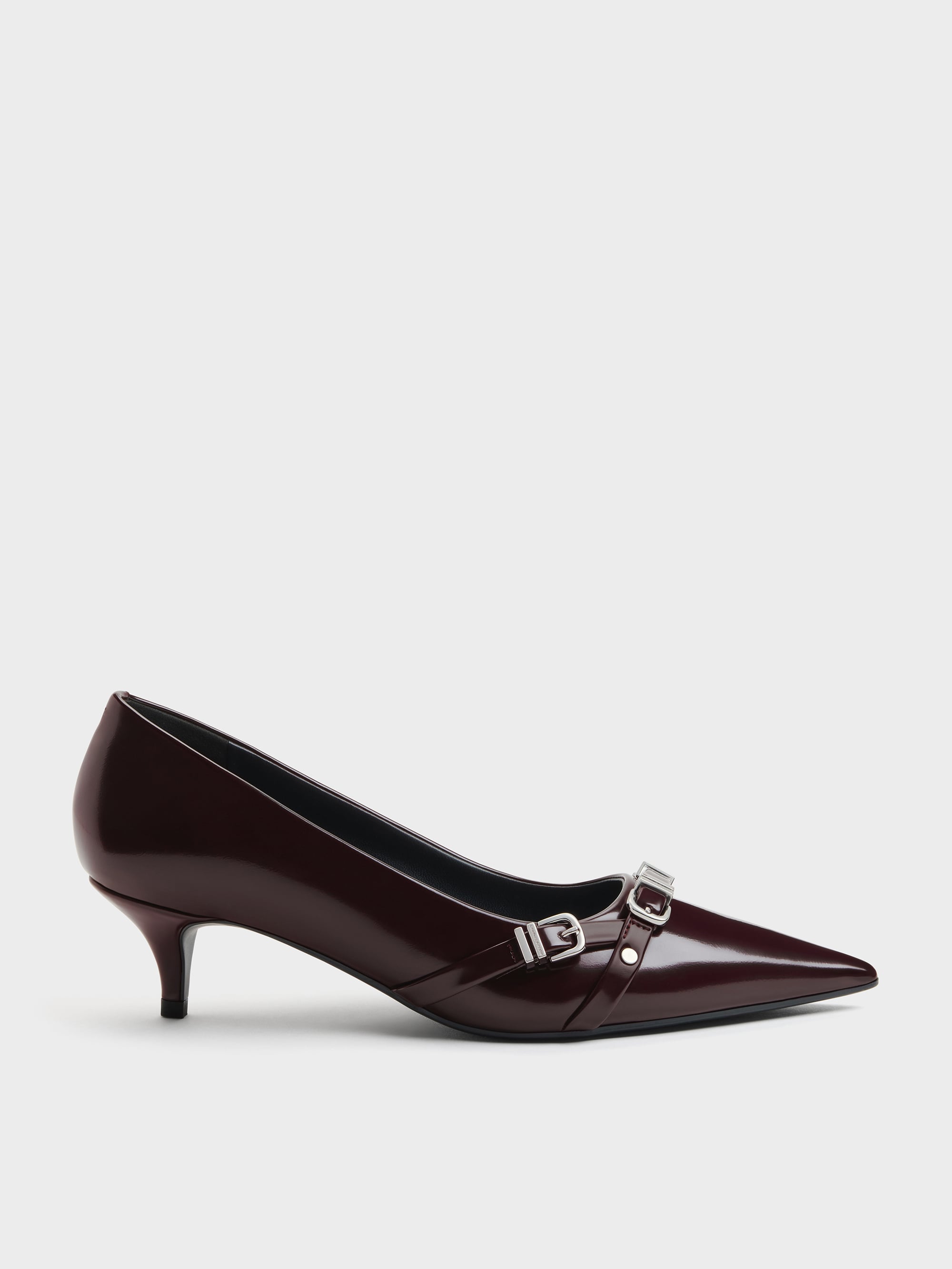 CHARLES & KEITH - Aira Buckled-Strap Kitten Heels by Charles & Keith US