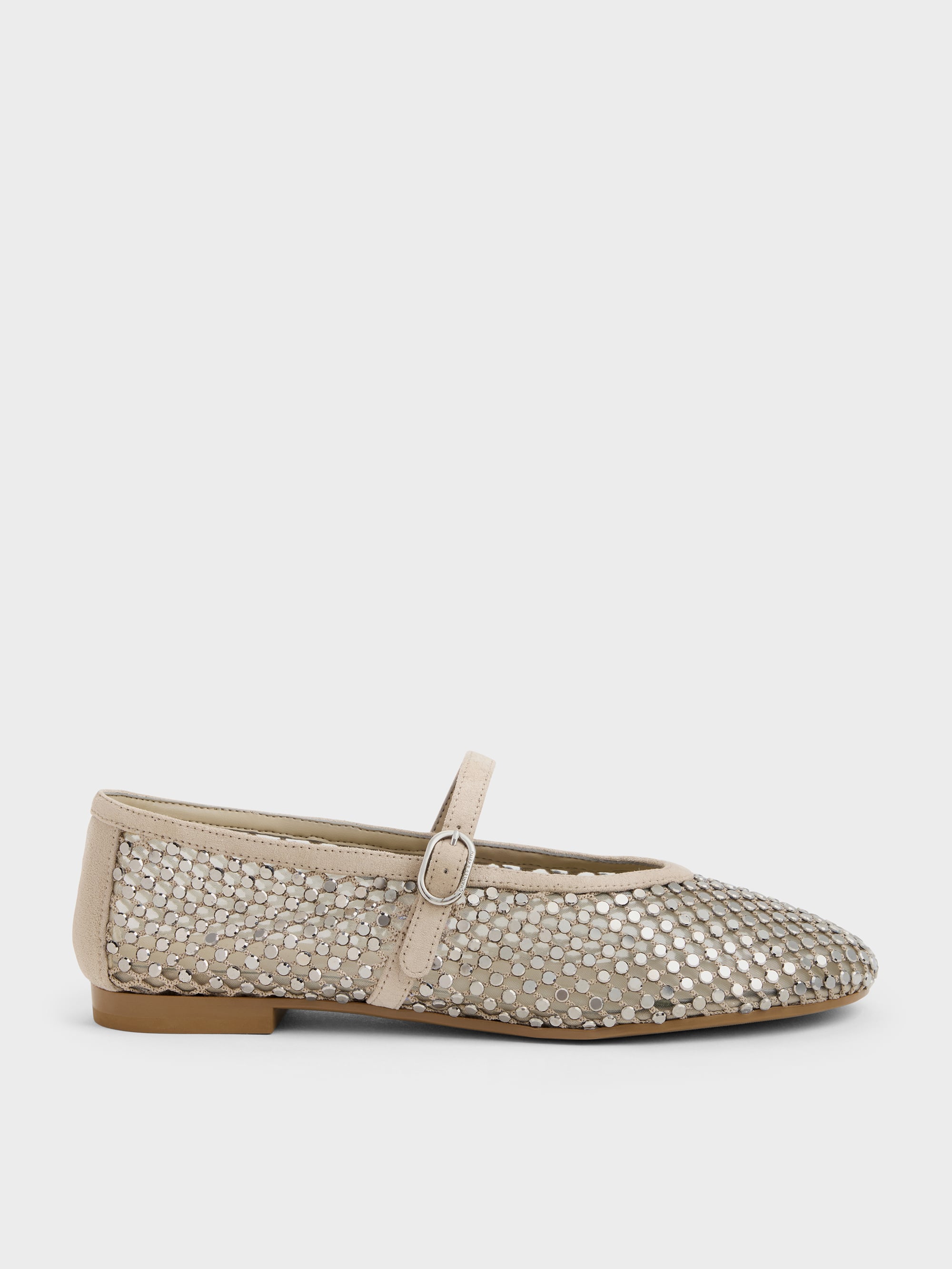 CHARLES & KEITH - Maggie Mesh Crystal Mary Janes by Charles & Keith US