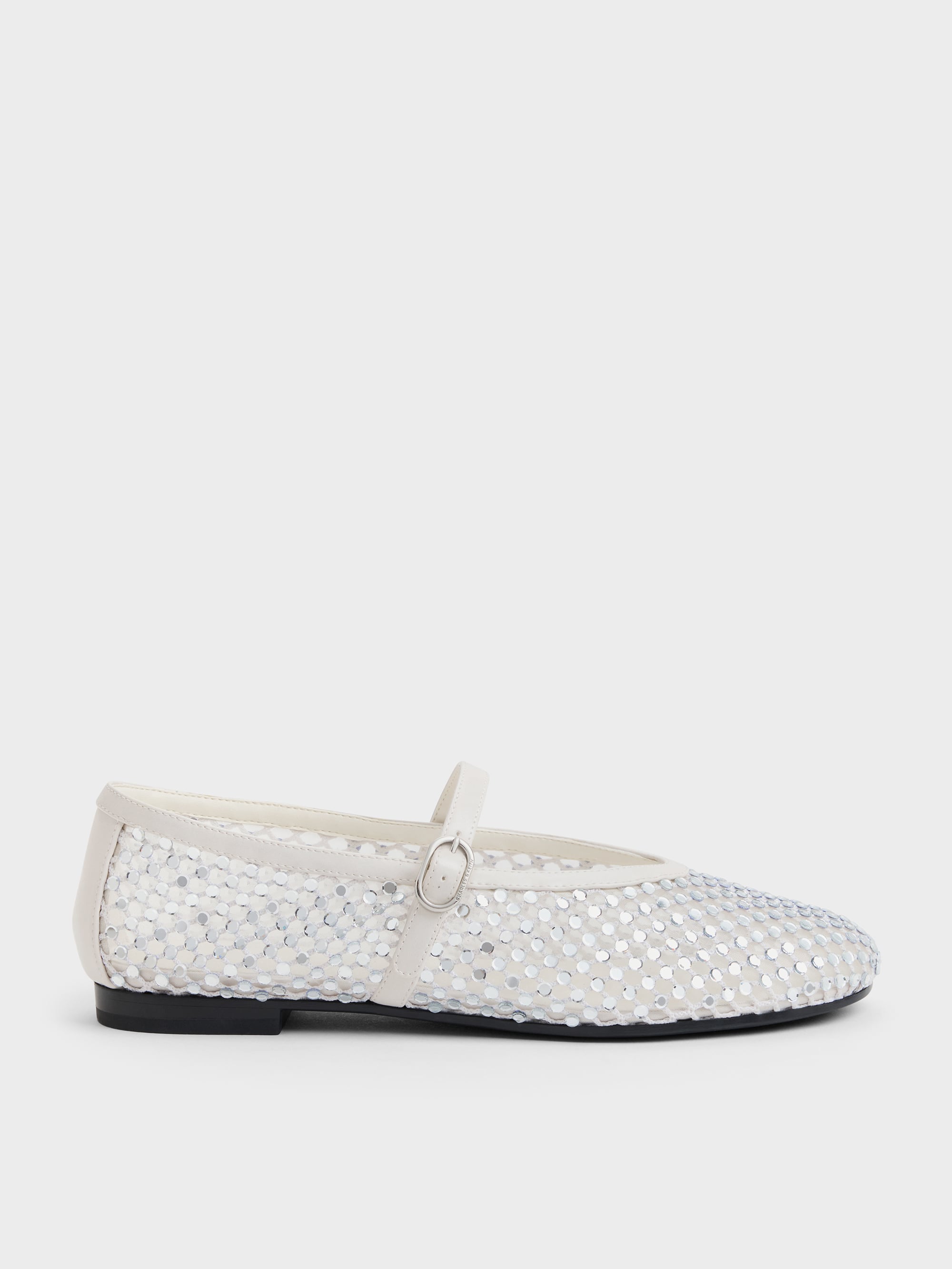 CHARLES & KEITH - Maggie Mesh Crystal Mary Janes by Charles & Keith US