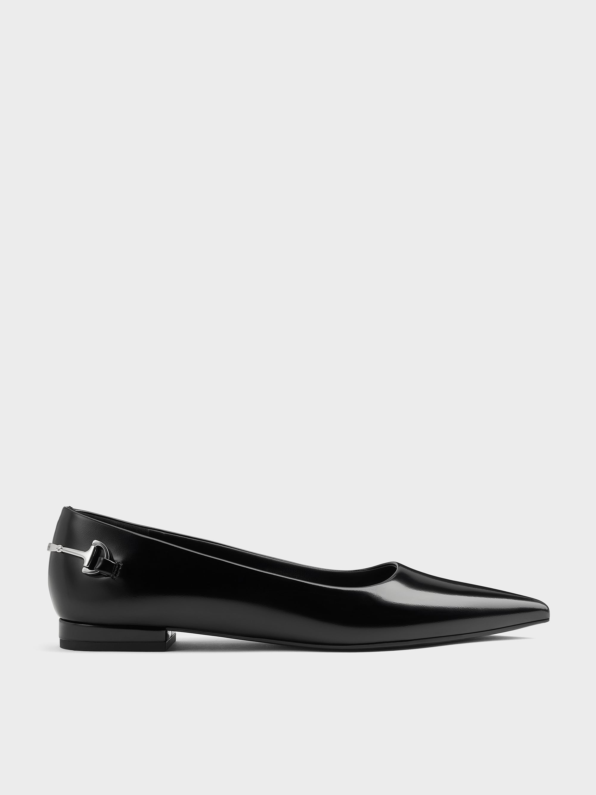 CHARLES & KEITH - Erinna Metallic-Accent Pointed Flats by Charles & Keith US