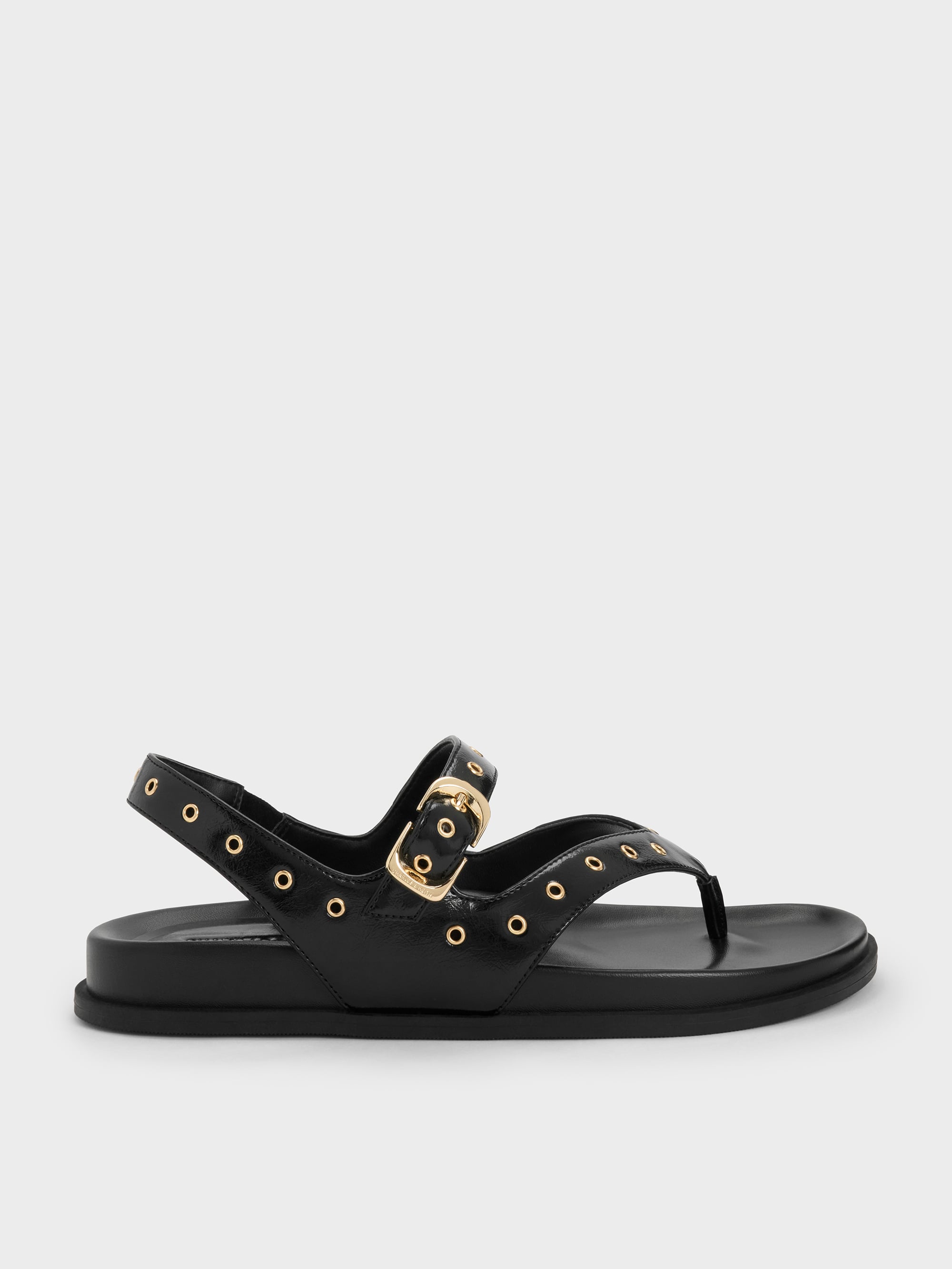 CHARLES & KEITH - Grommet Thong Slingback Sandals by Charles & Keith US