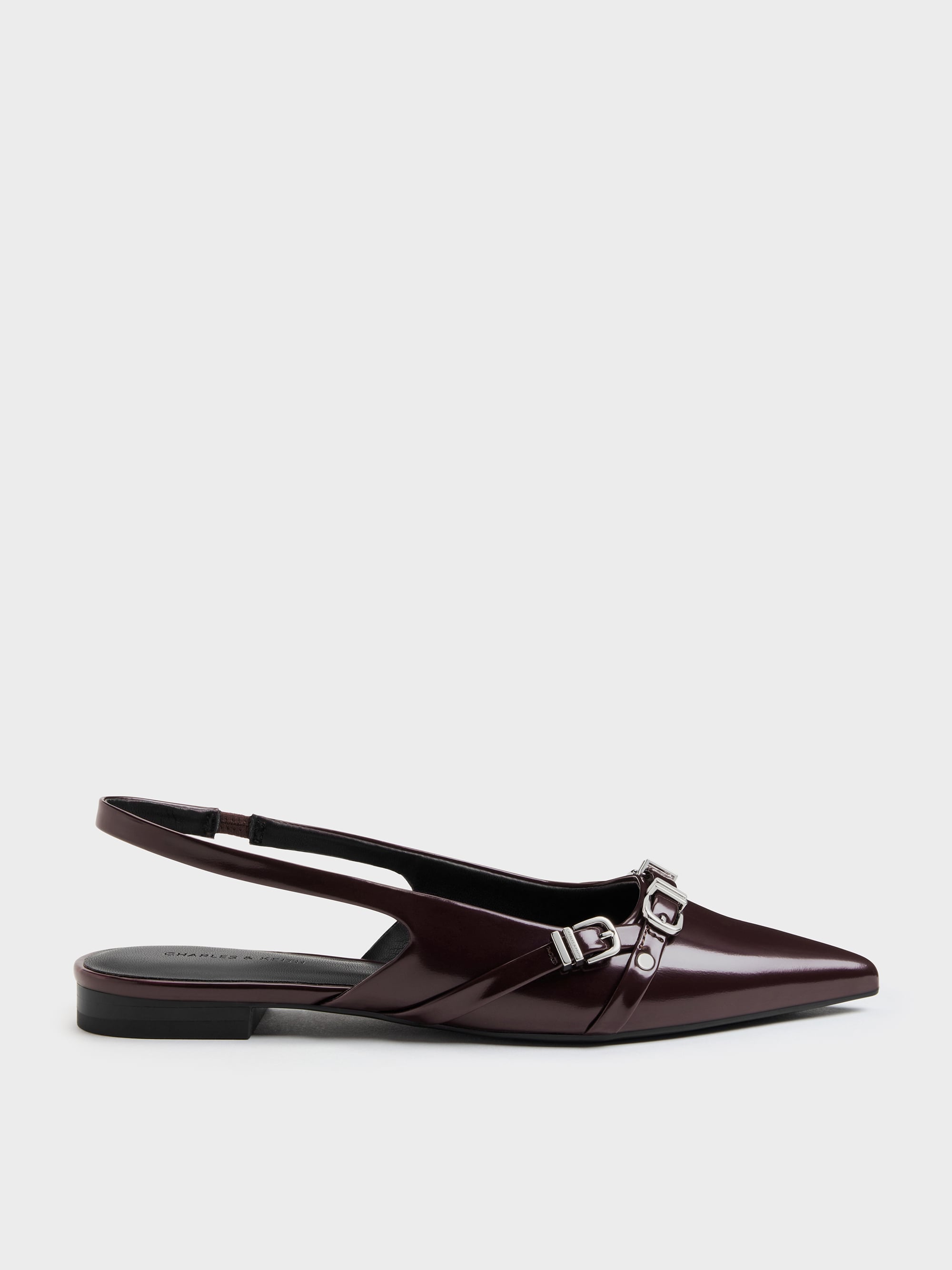 CHARLES & KEITH - Aira Buckled-Strap Slingback Flats by Charles & Keith US