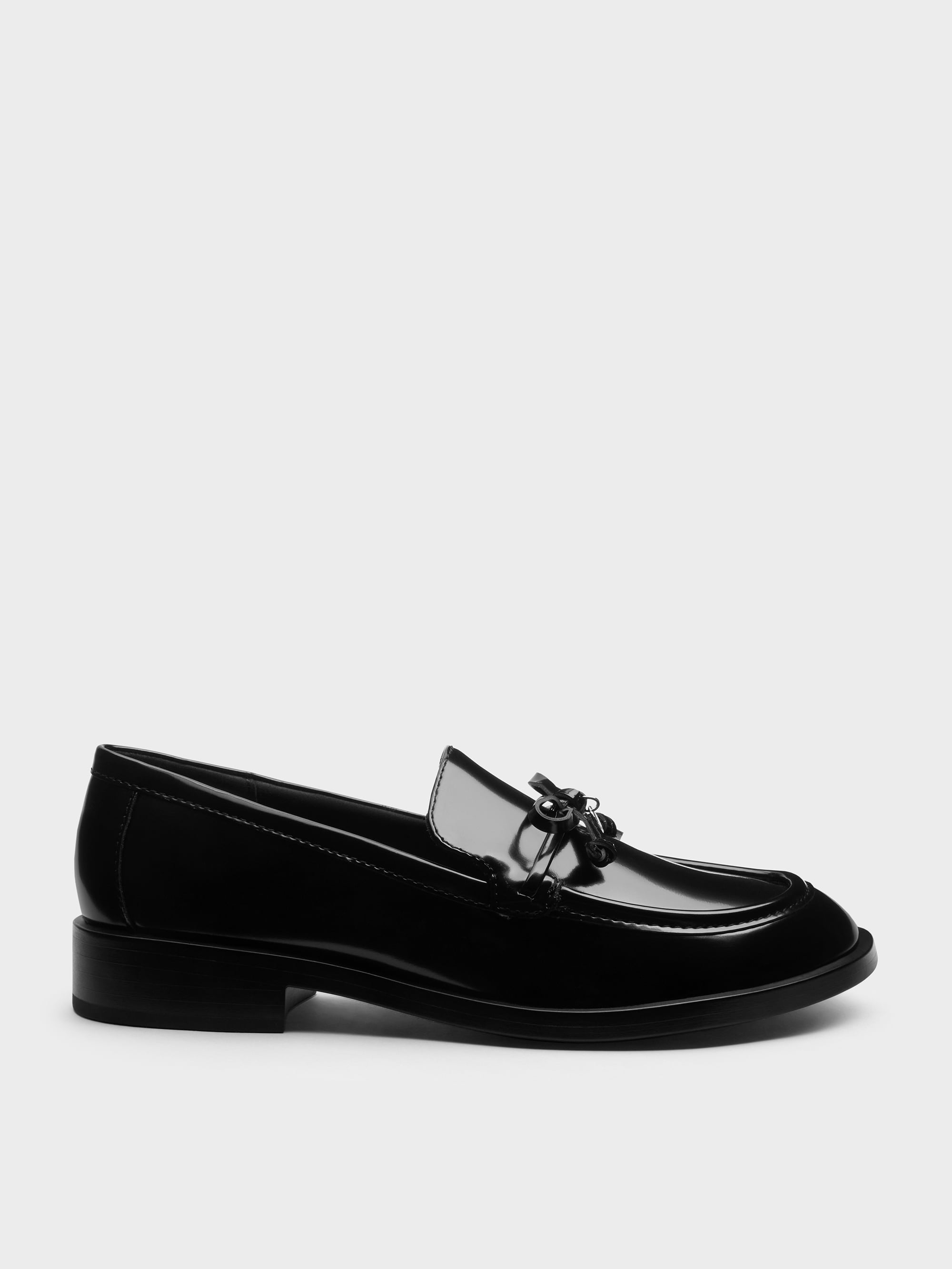 CHARLES & KEITH - Circle-Charm Bow Loafers by Charles & Keith US