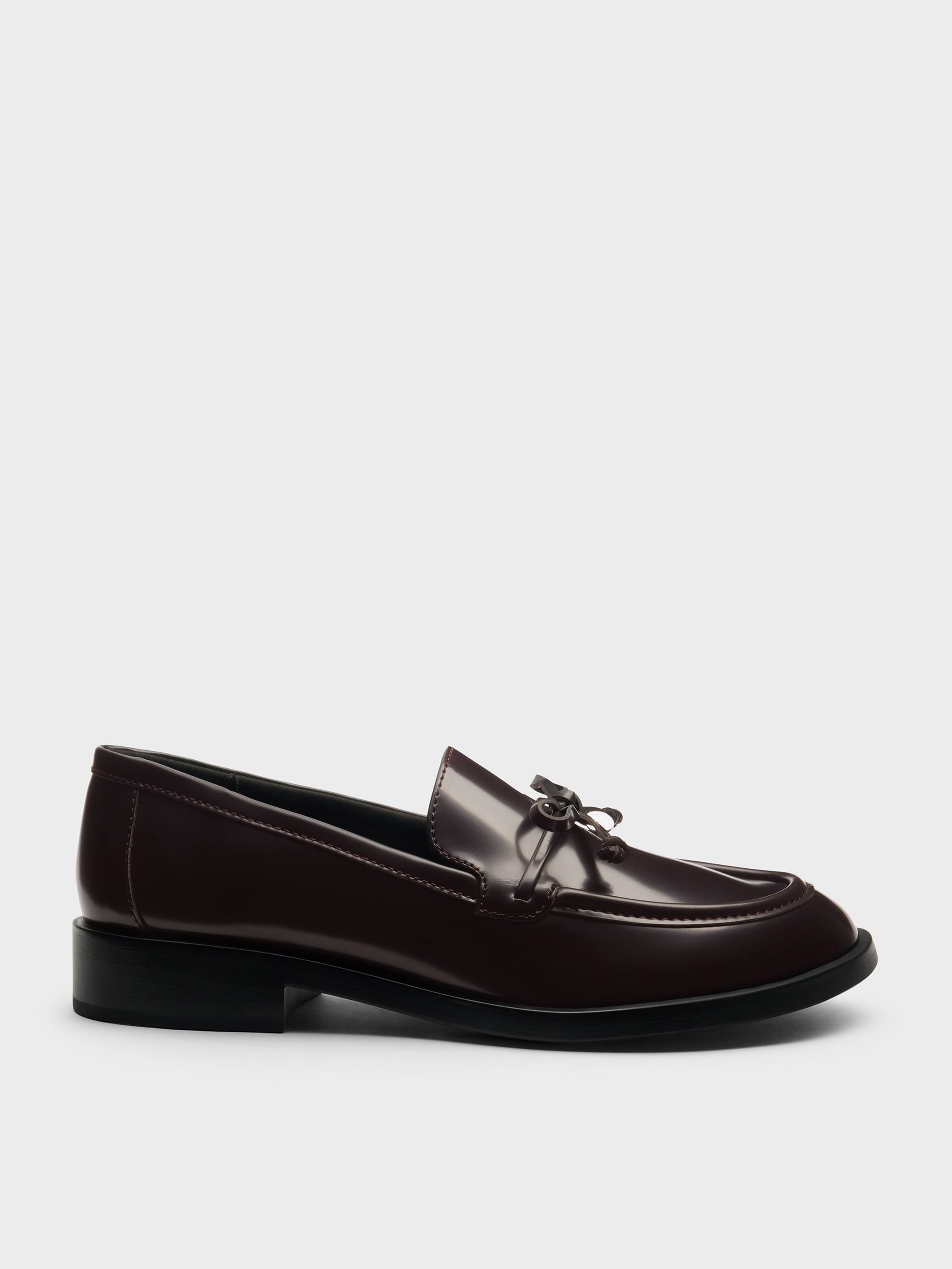 CHARLES & KEITH - Circle-Charm Bow Loafers by Charles & Keith US