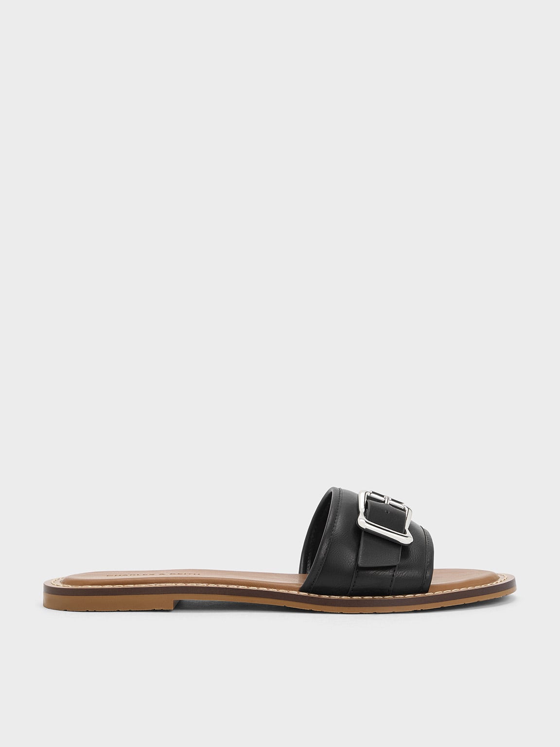CHARLES & KEITH - Anita Buckled Slide Sandals by Charles & Keith US