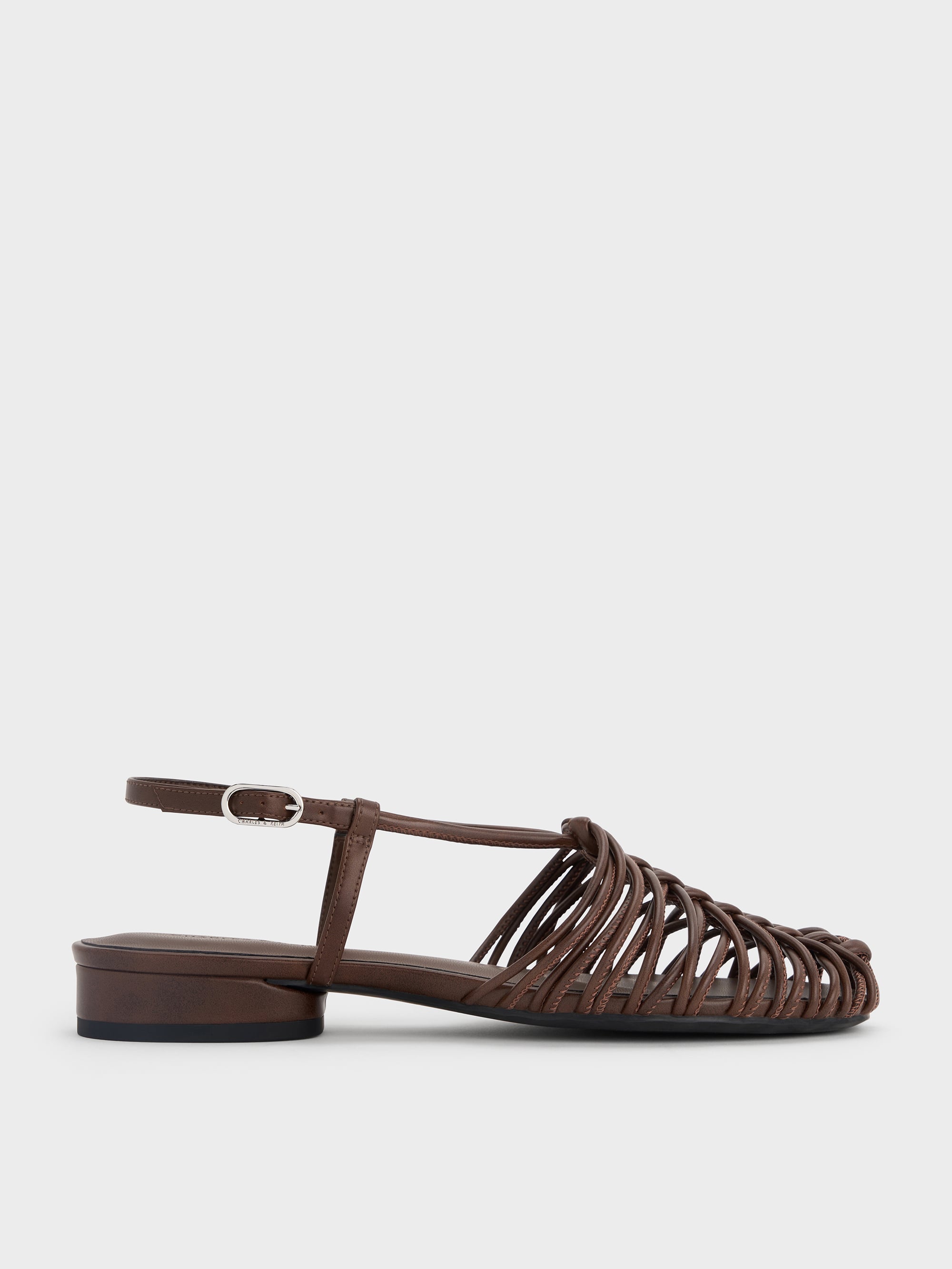 CHARLES & KEITH - Linnea Woven Slingback Caged Sandals by Charles & Keith US