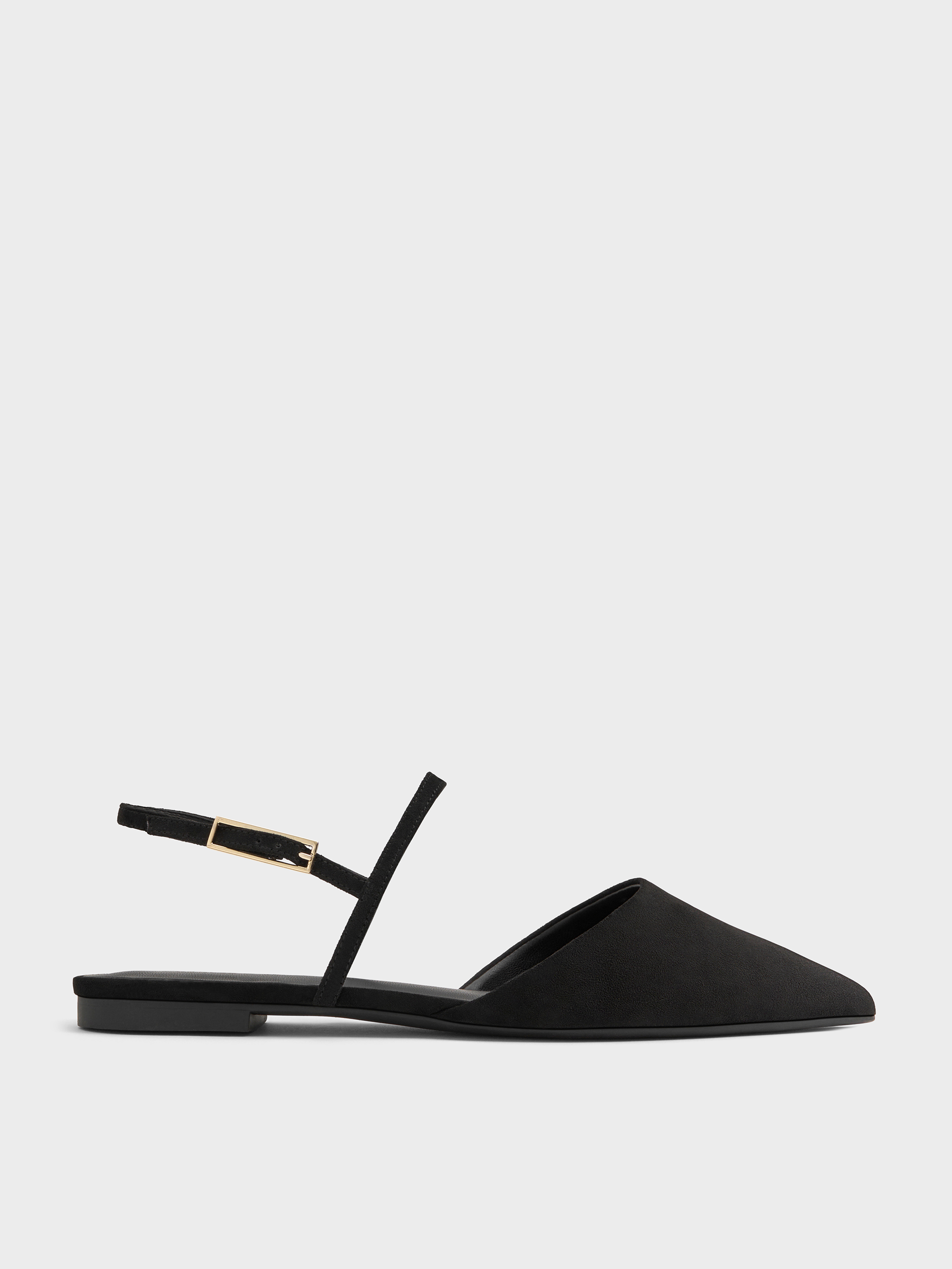 CHARLES & KEITH - Luciana Faux Suede Pointed Slingback Flats by Charles & Keith US