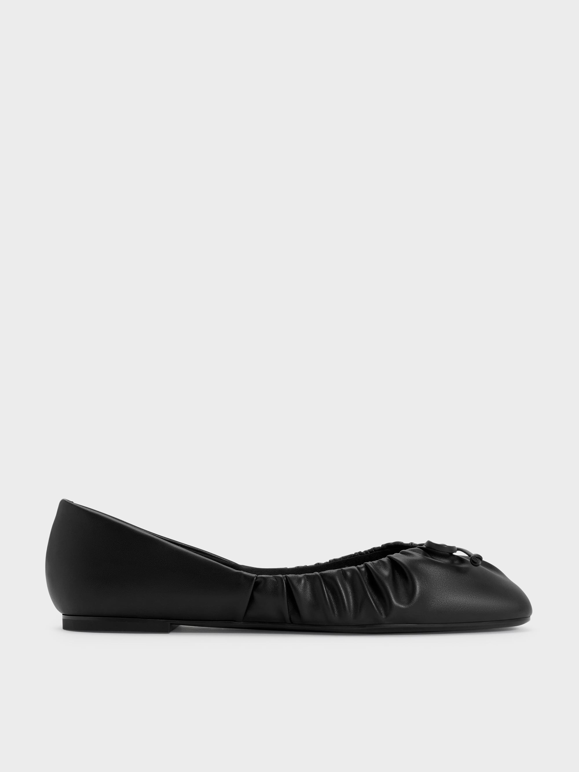 CHARLES & KEITH - Ruched Bow Ballet Flats by Charles & Keith US