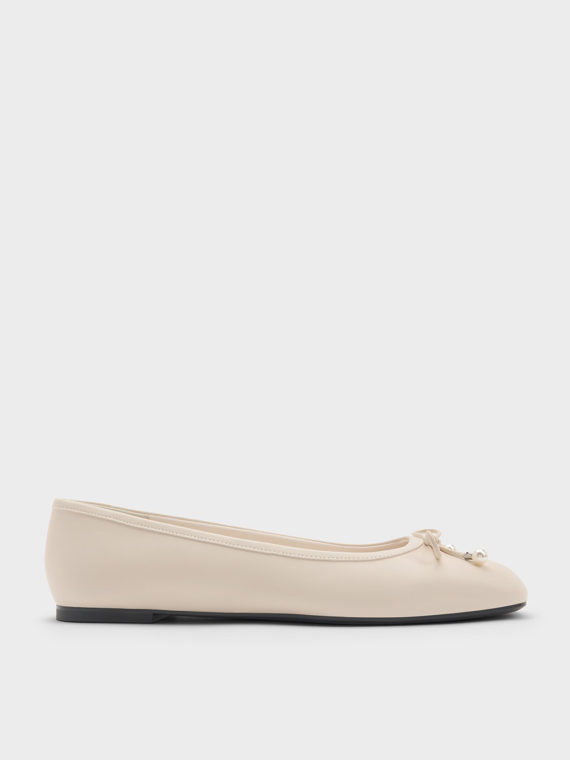 CHARLES & KEITH - Barbara Pearl-Bow Ballet Flats by Charles & Keith US