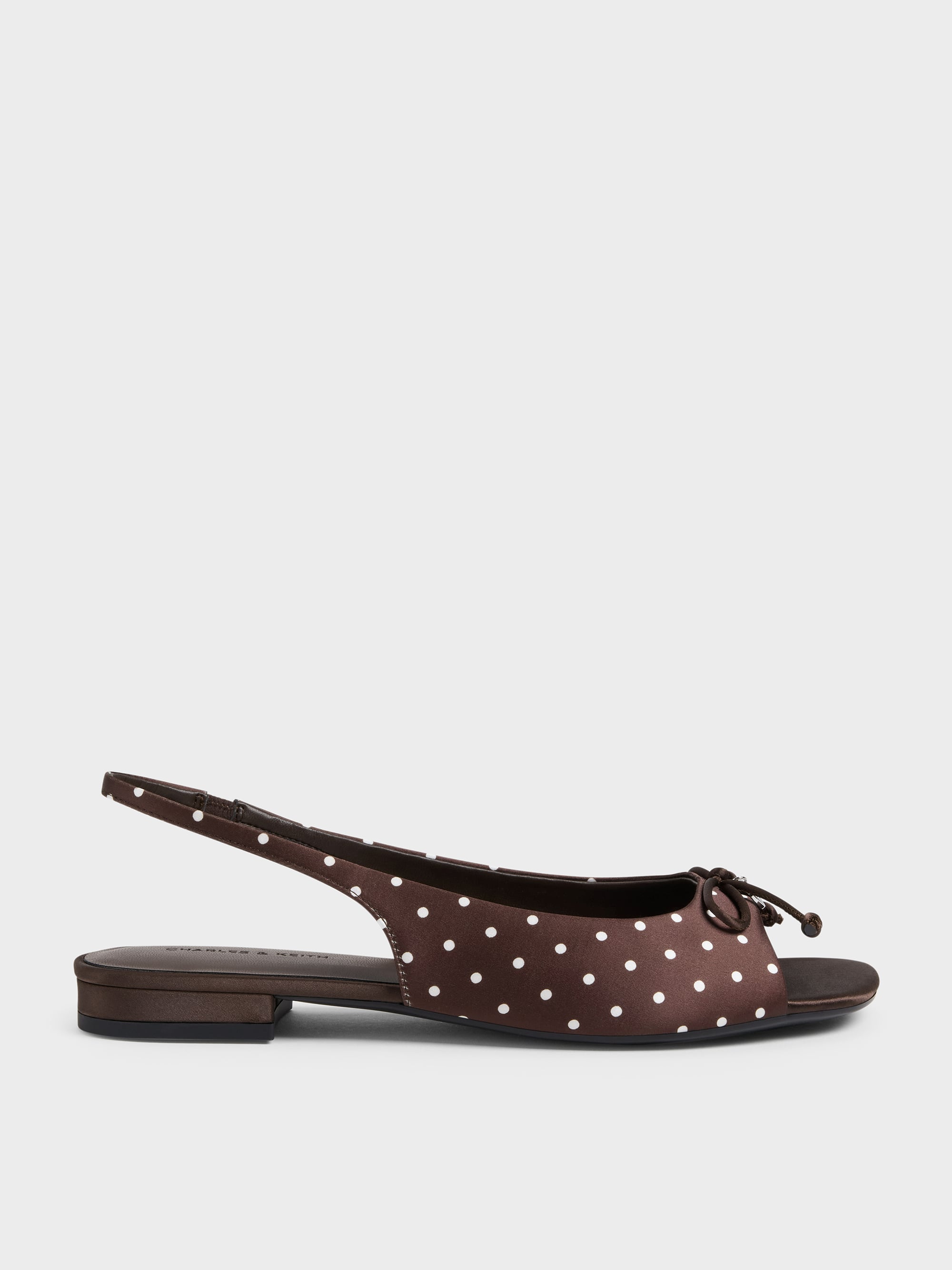 CHARLES & KEITH - Imani Polka-Dot Bow Slingback Sandals by Charles & Keith US