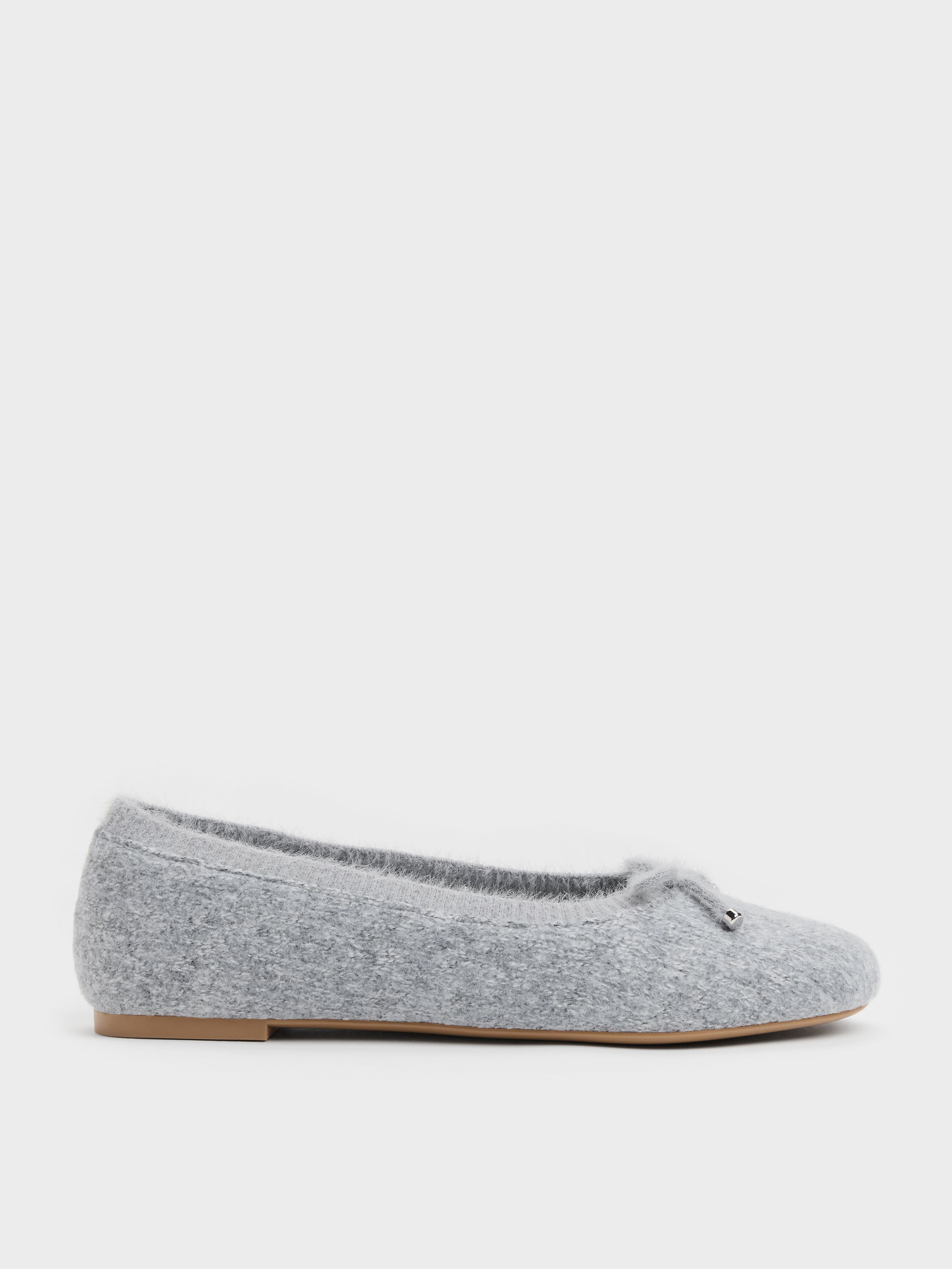 CHARLES & KEITH - Knitted Bow Ballet Flats by Charles & Keith US