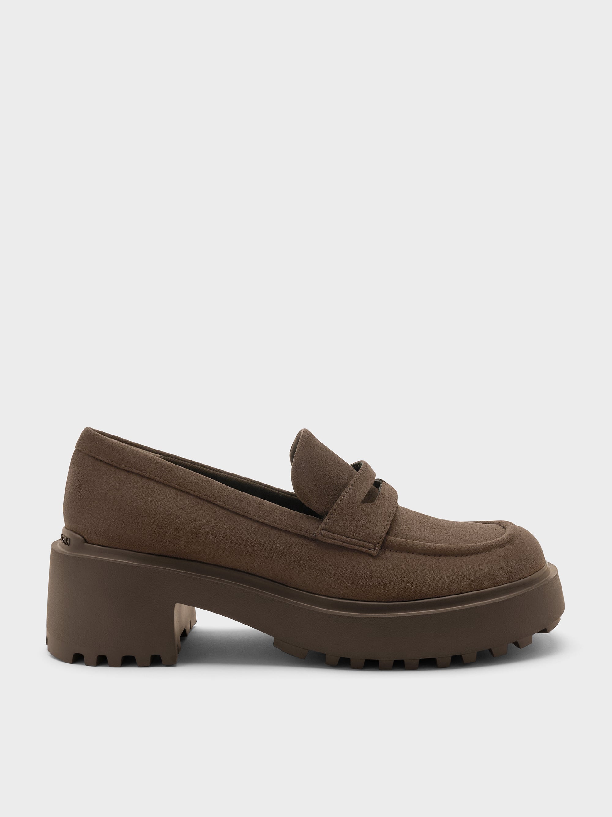 CHARLES & KEITH - Evan Faux Suede Platform Loafers by Charles & Keith US