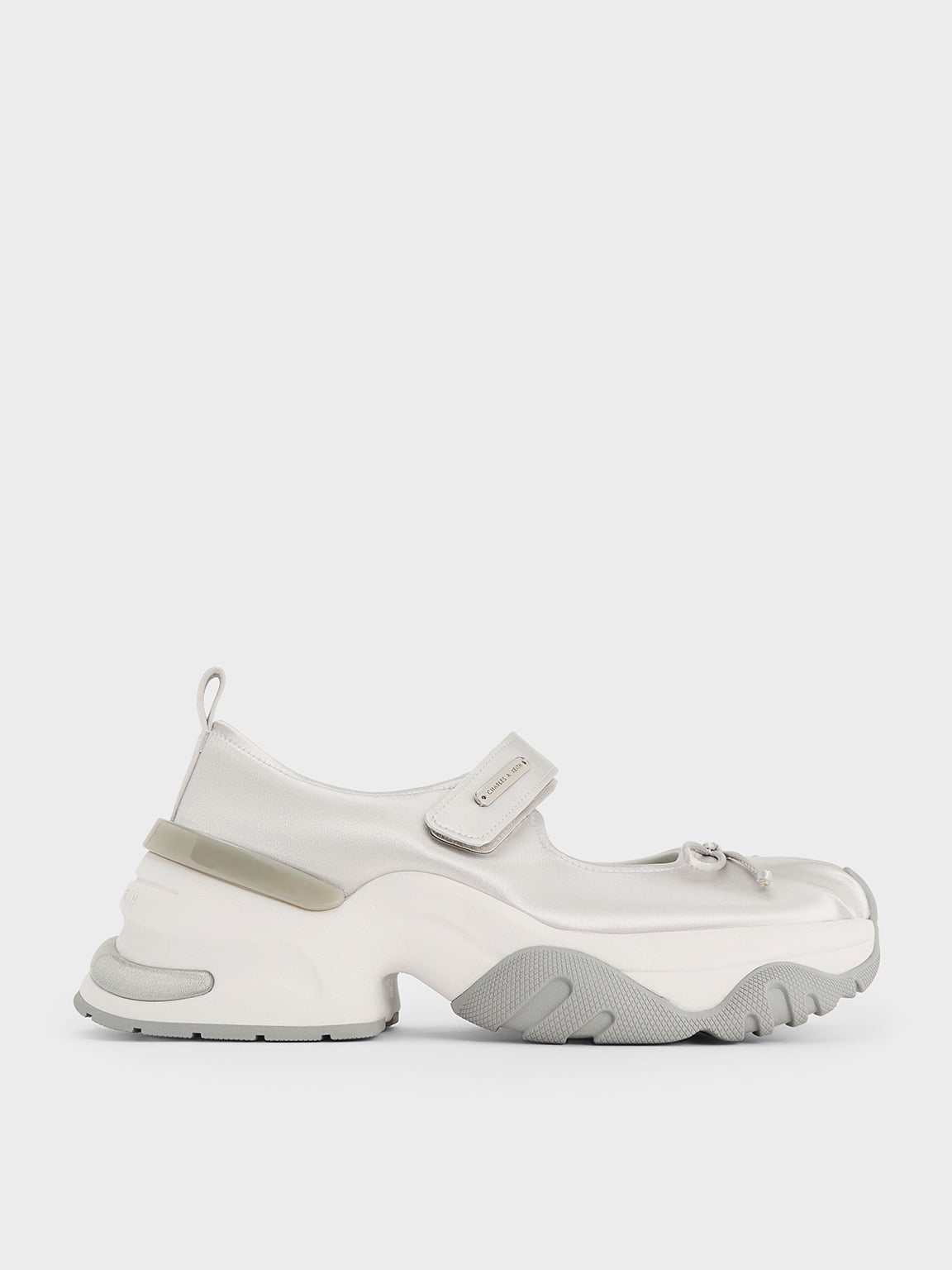 CHARLES & KEITH - Satin Bow Two-Tone Mary Jane Sneakers by Charles & Keith US