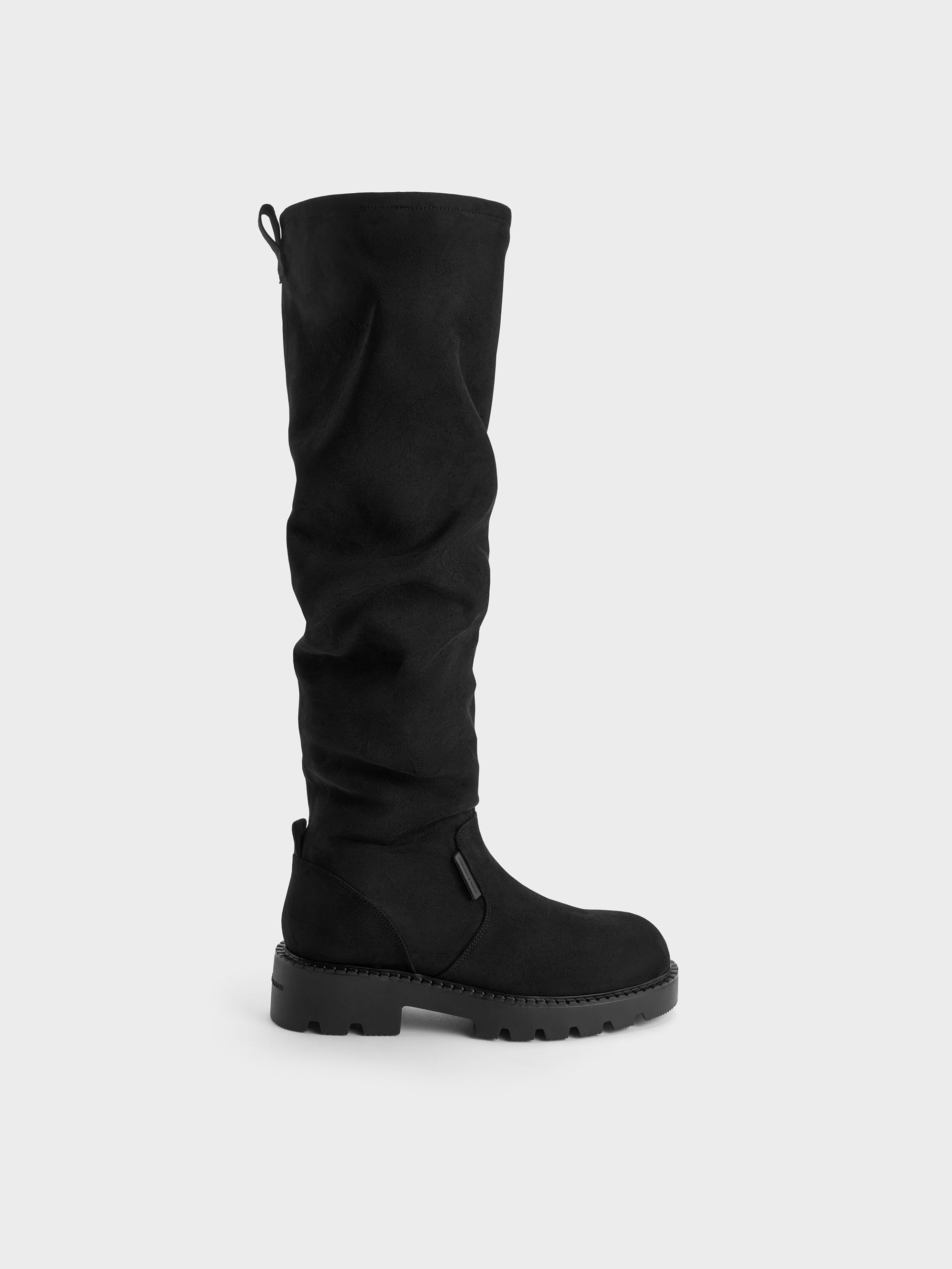 CHARLES & KEITH - Camilla Faux Suede Thigh-High Boots by Charles & Keith US