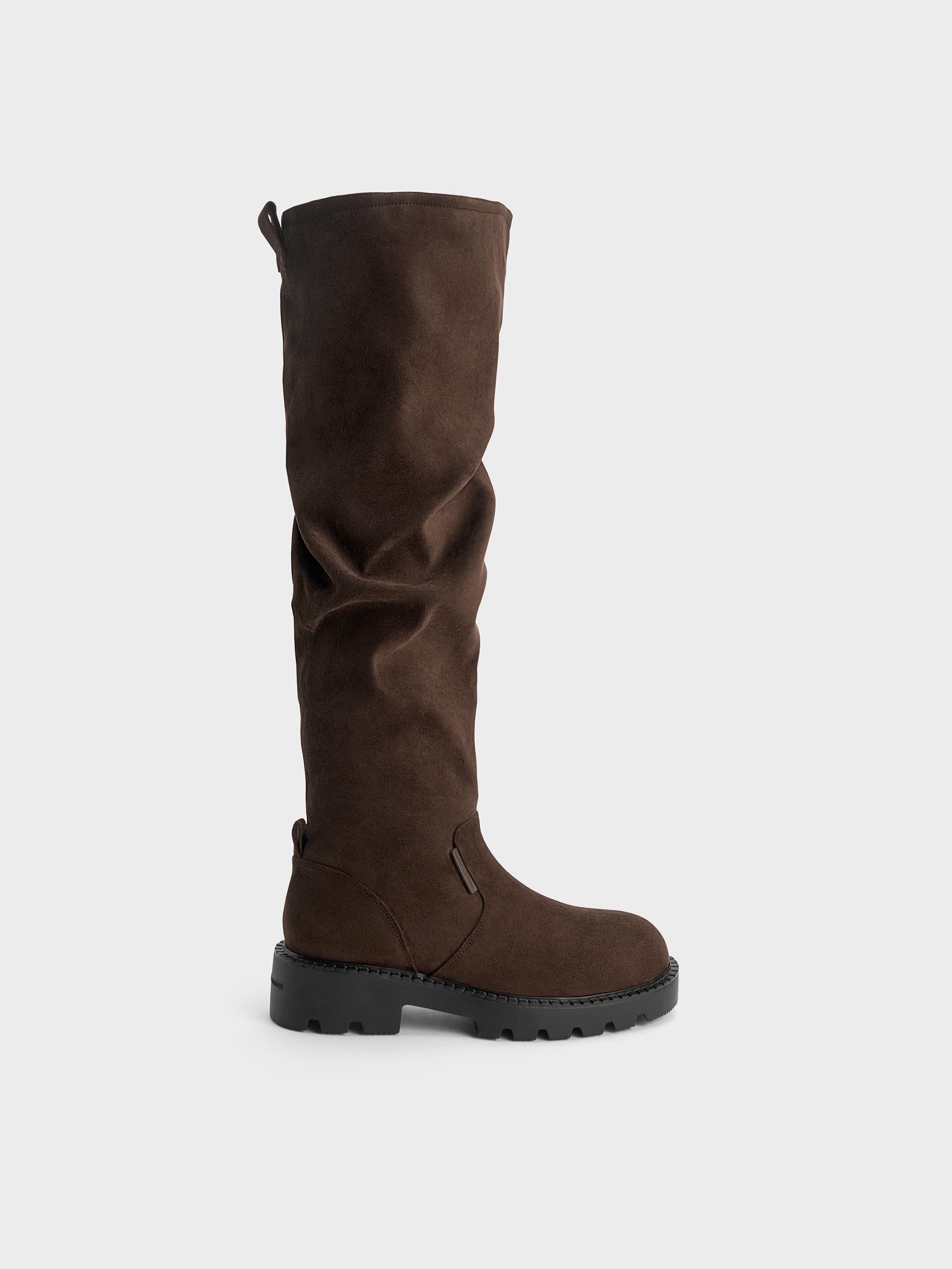 CHARLES & KEITH - Camilla Faux Suede Thigh-High Boots by Charles & Keith US