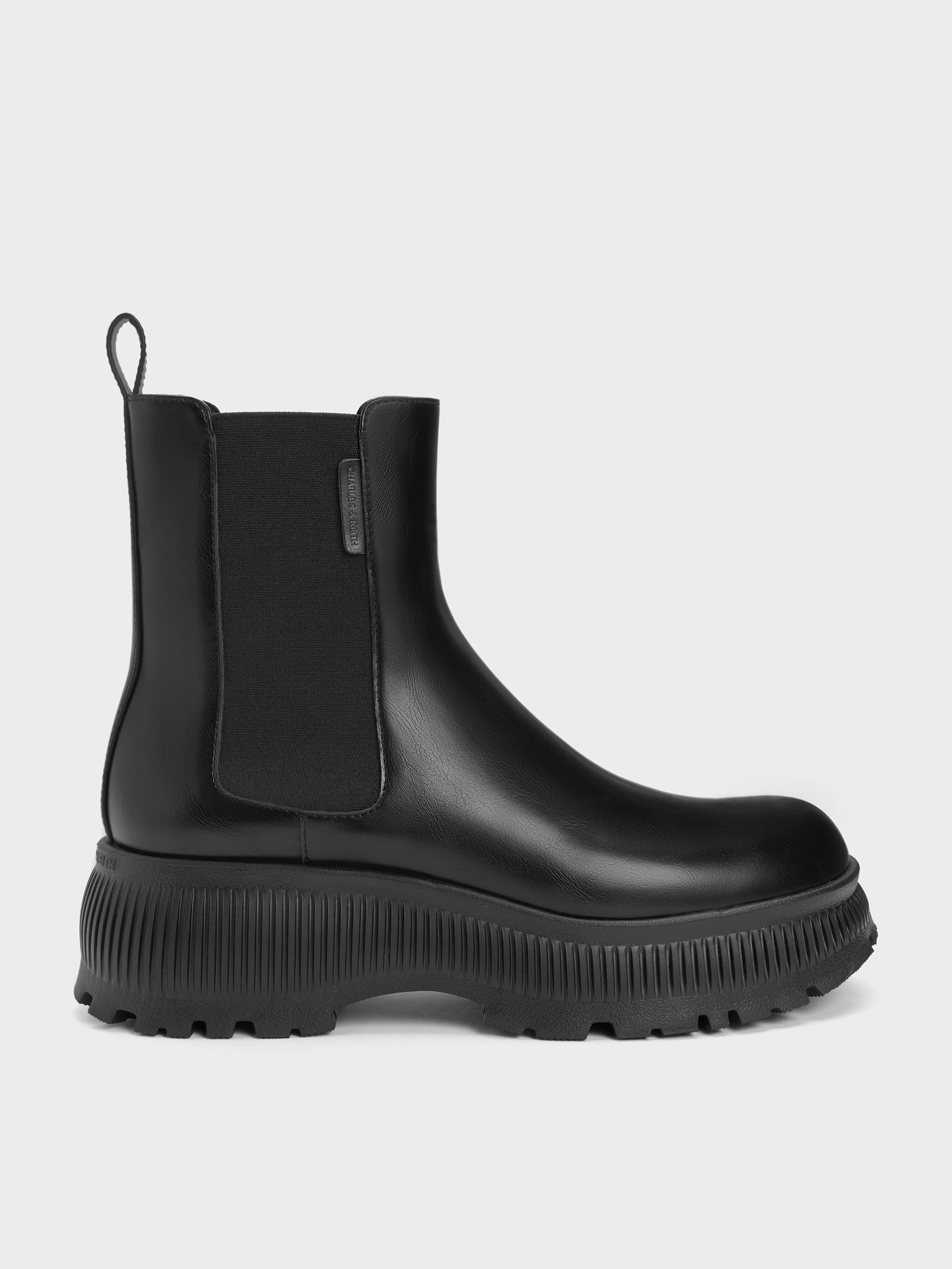 CHARLES & KEITH - Darra Ridged-Sole Ankle Boots by Charles & Keith US