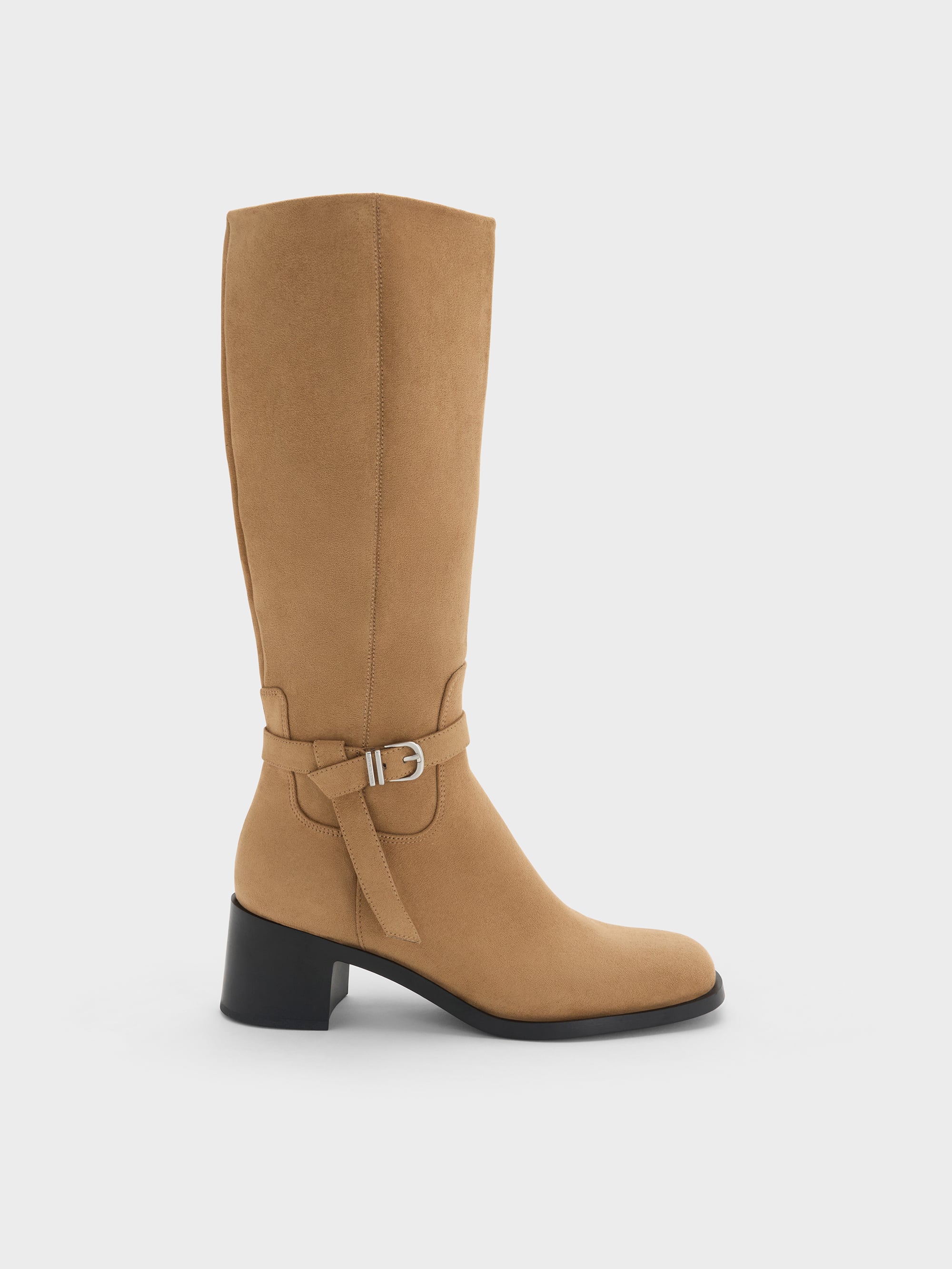 CHARLES & KEITH - Eliza Faux Suede Knee-High Boots by Charles & Keith US