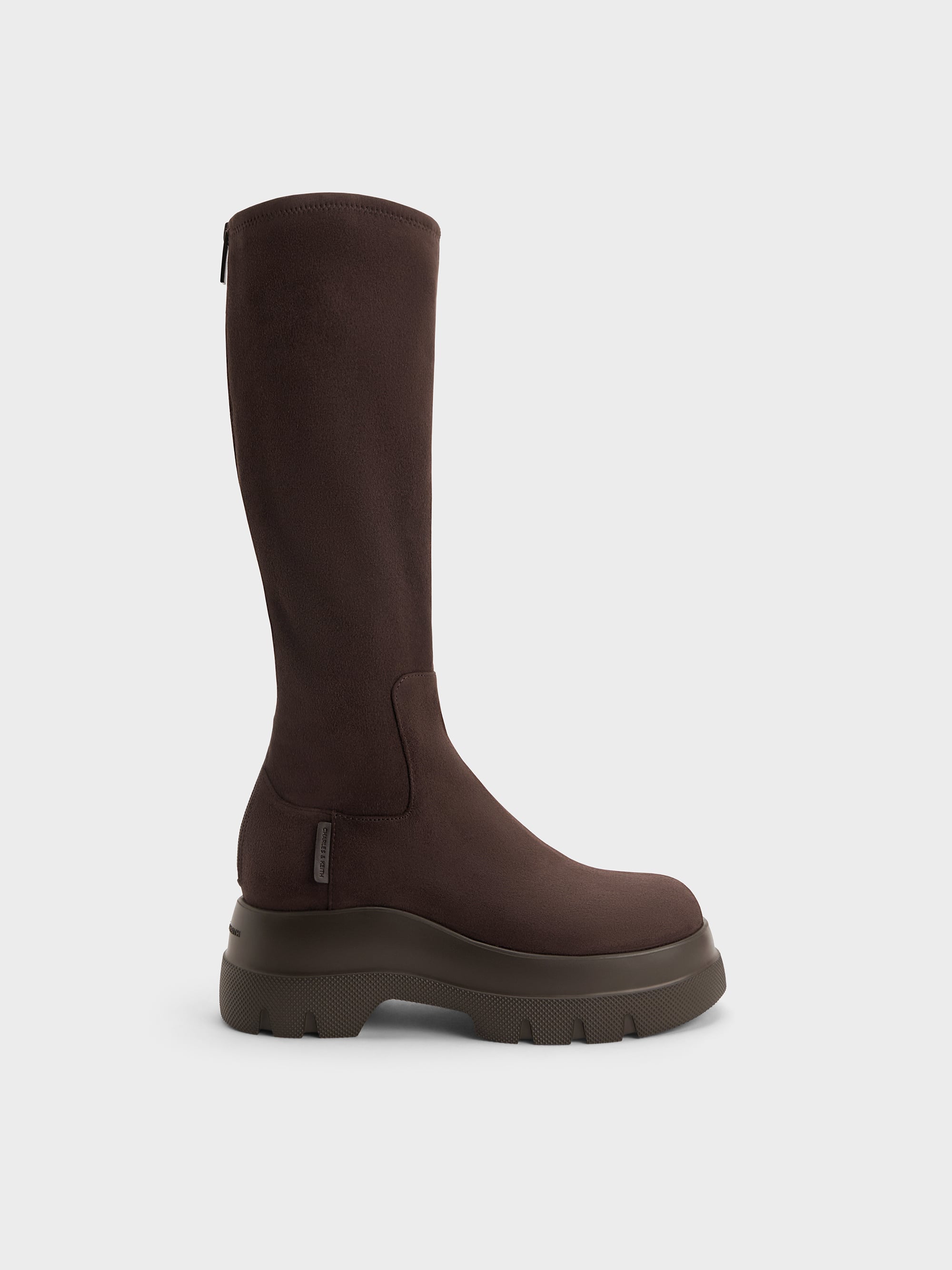 CHARLES & KEITH - Leoi Faux Suede Chunky Knee-High Boots by Charles & Keith US