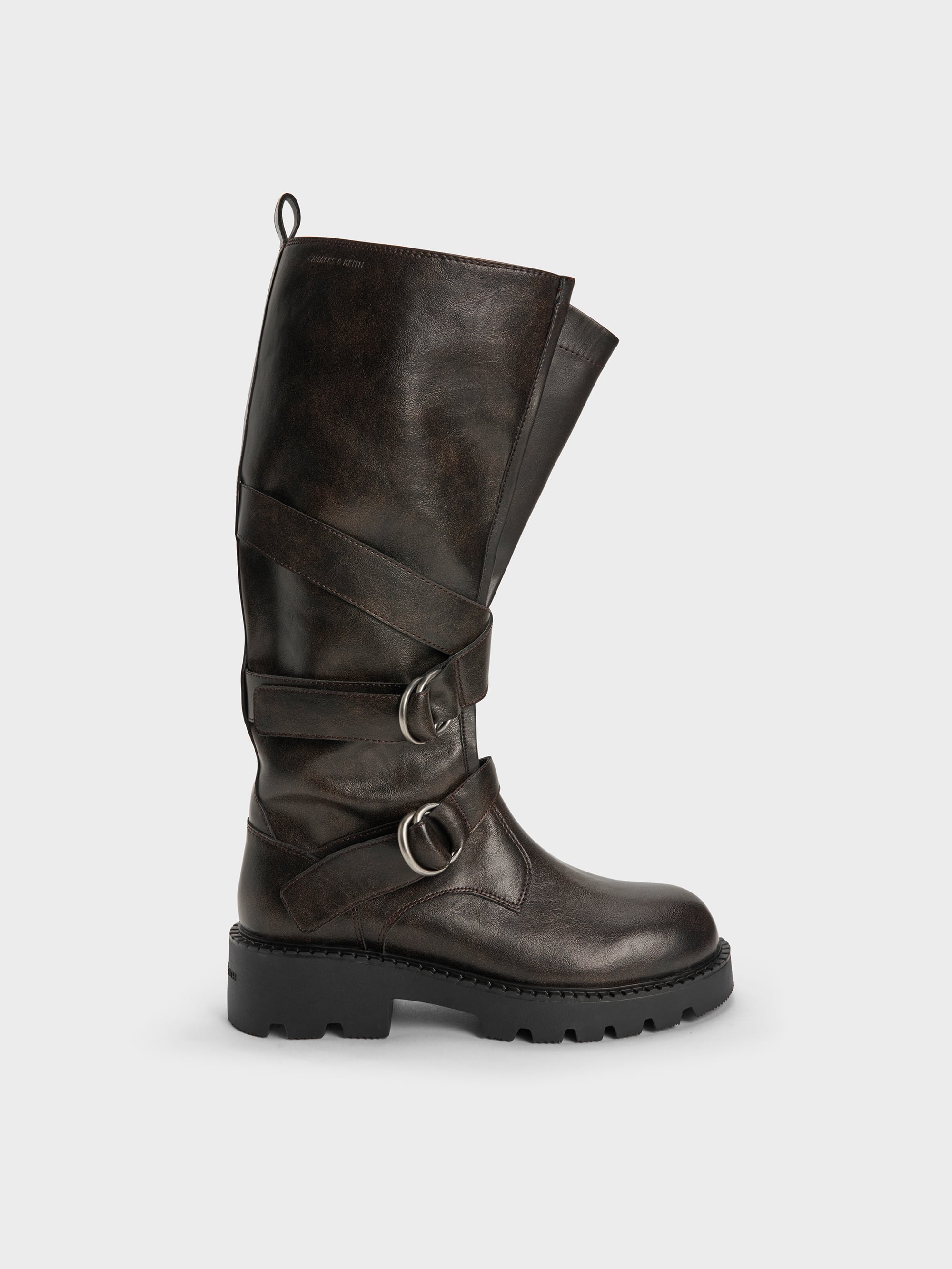 CHARLES & KEITH - Double-Strap Knee-High Boots by Charles & Keith US